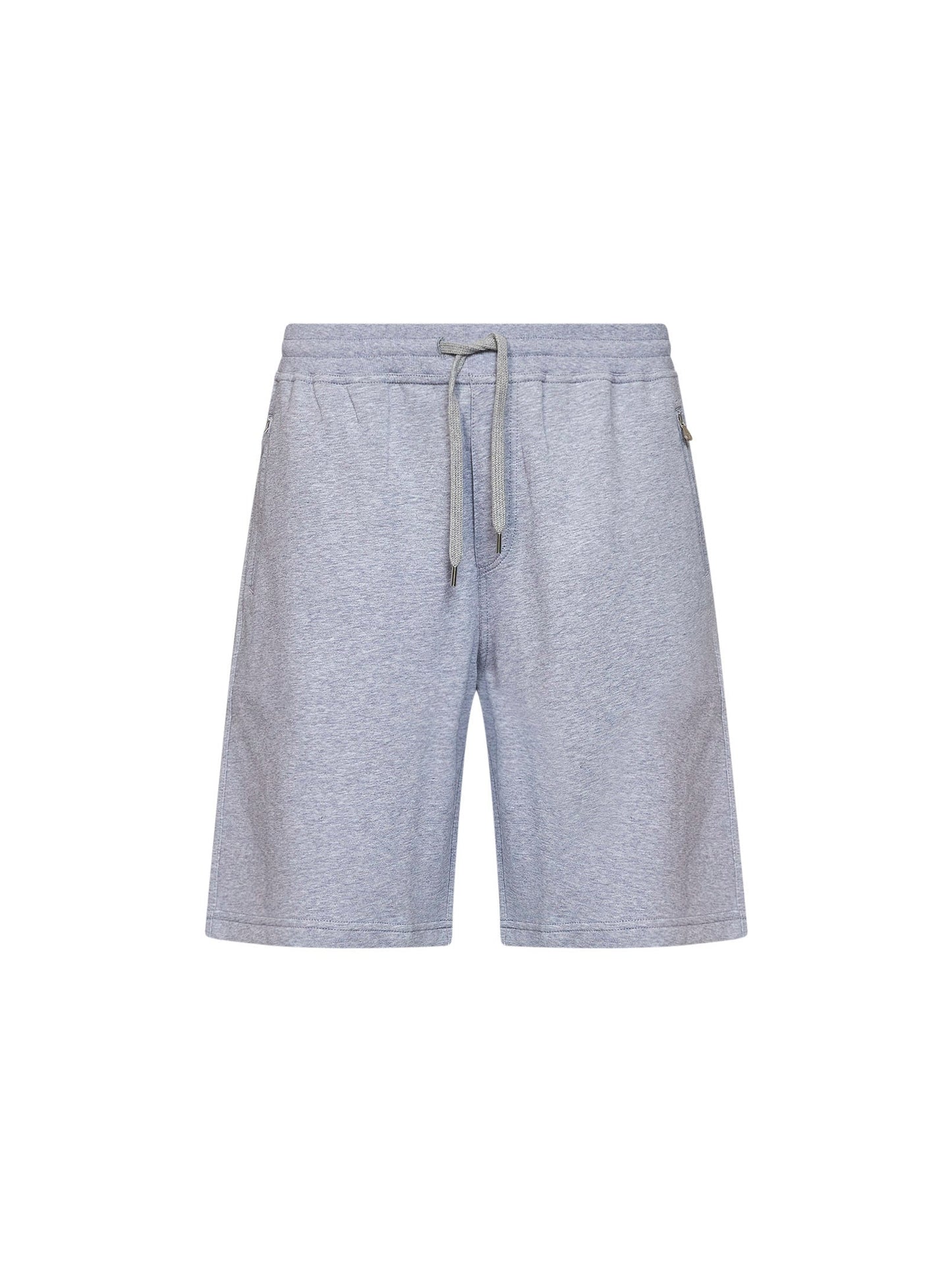Brunello Cucinelli Men Grey Techno Cotton Fleece Bermuda Shorts BRUNELLO CUCINELLI