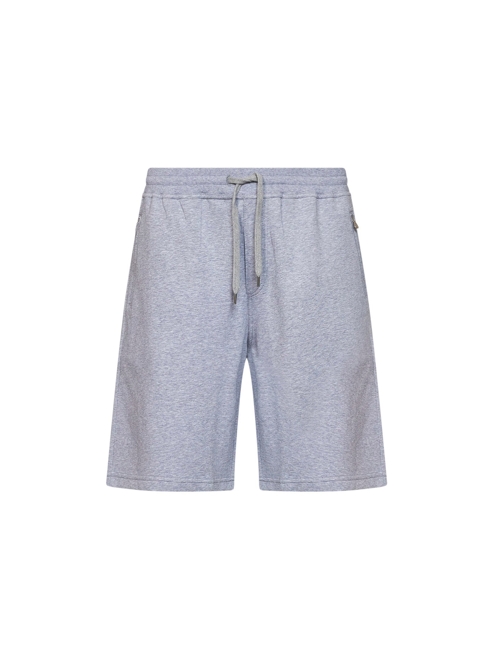 Brunello Cucinelli Men Grey Techno Cotton Fleece Bermuda Shorts BRUNELLO CUCINELLI