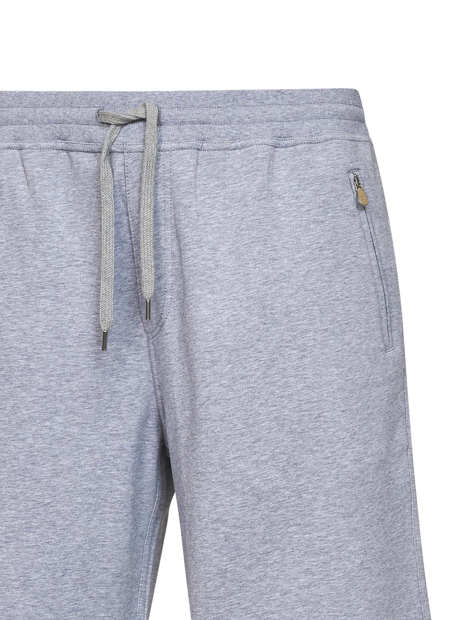 Brunello Cucinelli Men Grey Techno Cotton Fleece Bermuda Shorts BRUNELLO CUCINELLI