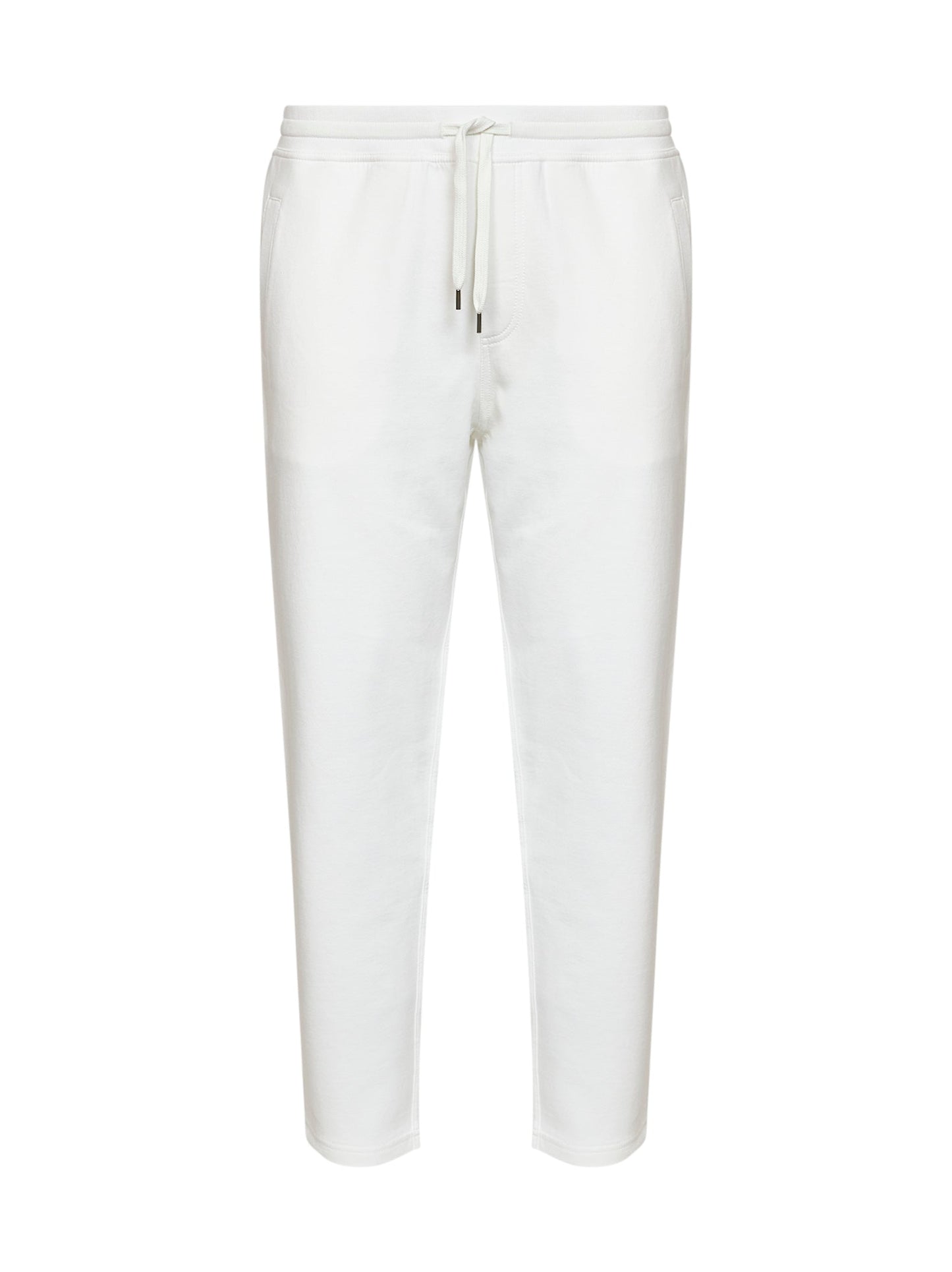 Brunello Cucinelli Men Off-White Techno Cotton Trousers BRUNELLO CUCINELLI