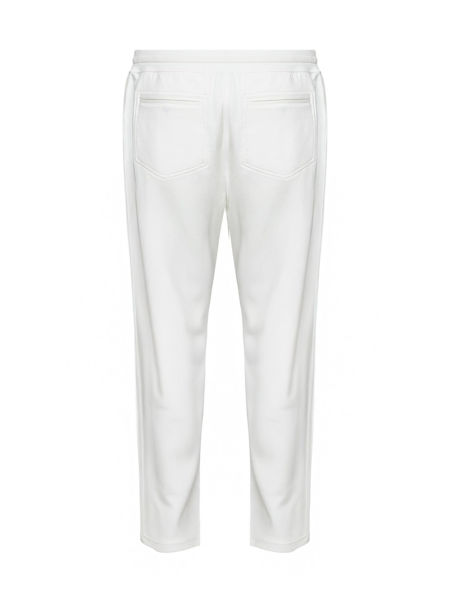 Brunello Cucinelli Men Off-White Techno Cotton Trousers BRUNELLO CUCINELLI
