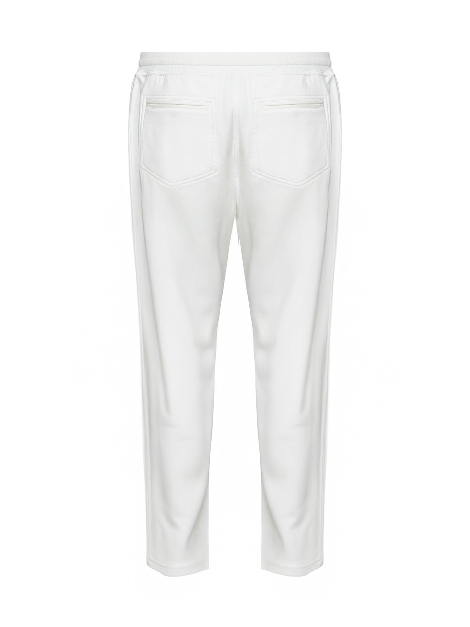 Brunello Cucinelli Men Off-White Techno Cotton Trousers BRUNELLO CUCINELLI
