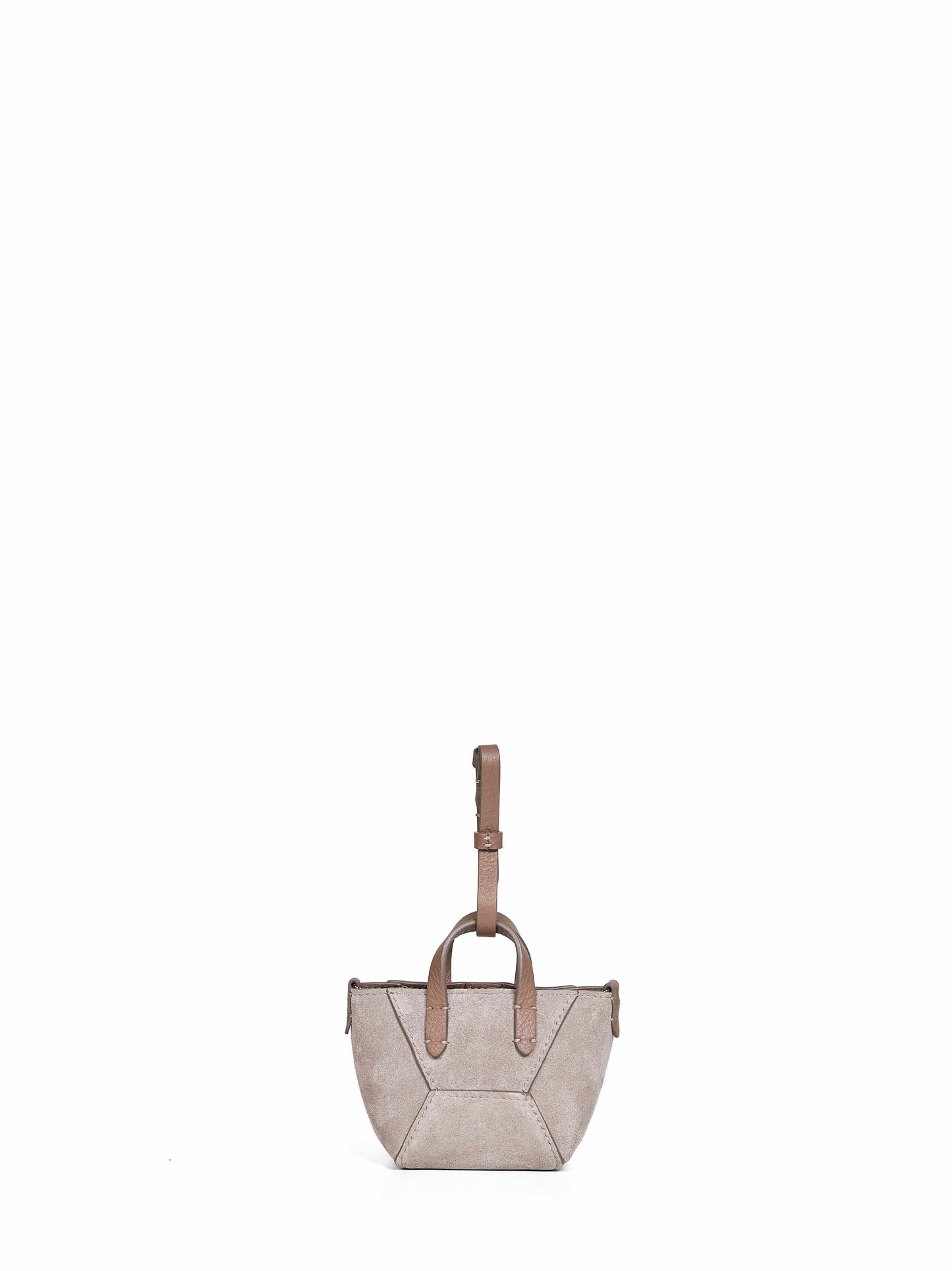Brunello Cucinelli Women Light Grey Bc Duo Micro Bag With Precious Chain BRUNELLO CUCINELLI