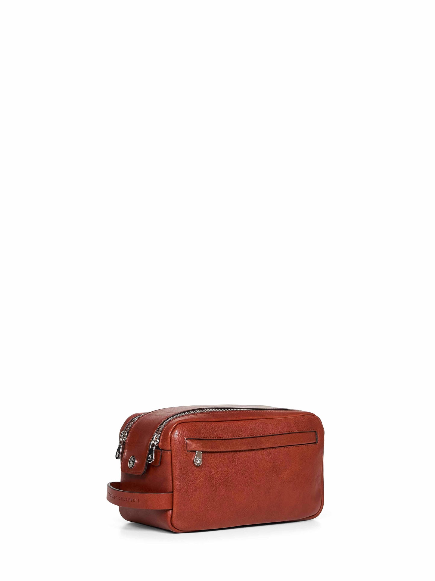 Brunello Cucinelli Men Cognac Cowhide Beauty Case BRUNELLO CUCINELLI