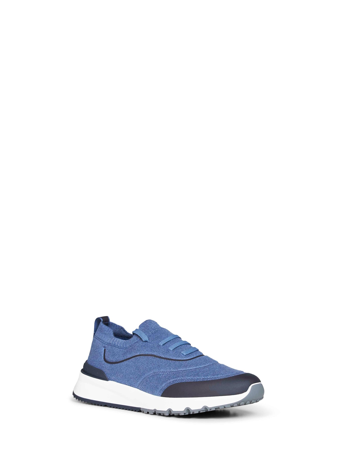 Brunello Cucinelli Men Denim Techno Cotton Knit Runners BRUNELLO CUCINELLI