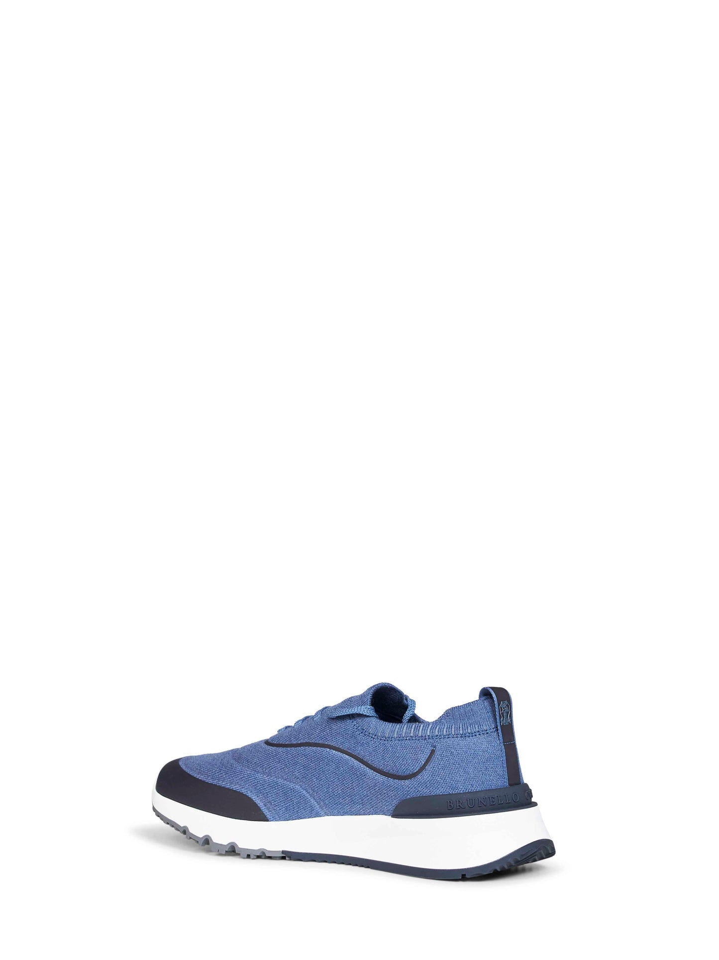 Brunello Cucinelli Men Denim Techno Cotton Knit Runners BRUNELLO CUCINELLI