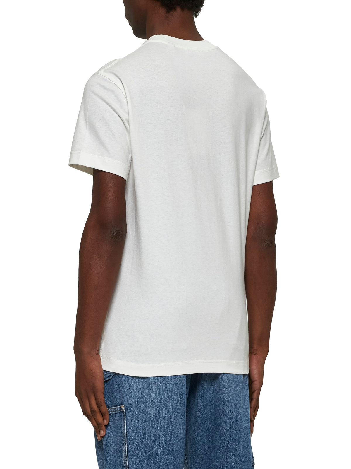 Burberry Men Cotton T-Shirt With Check Appliqué BURBERRY