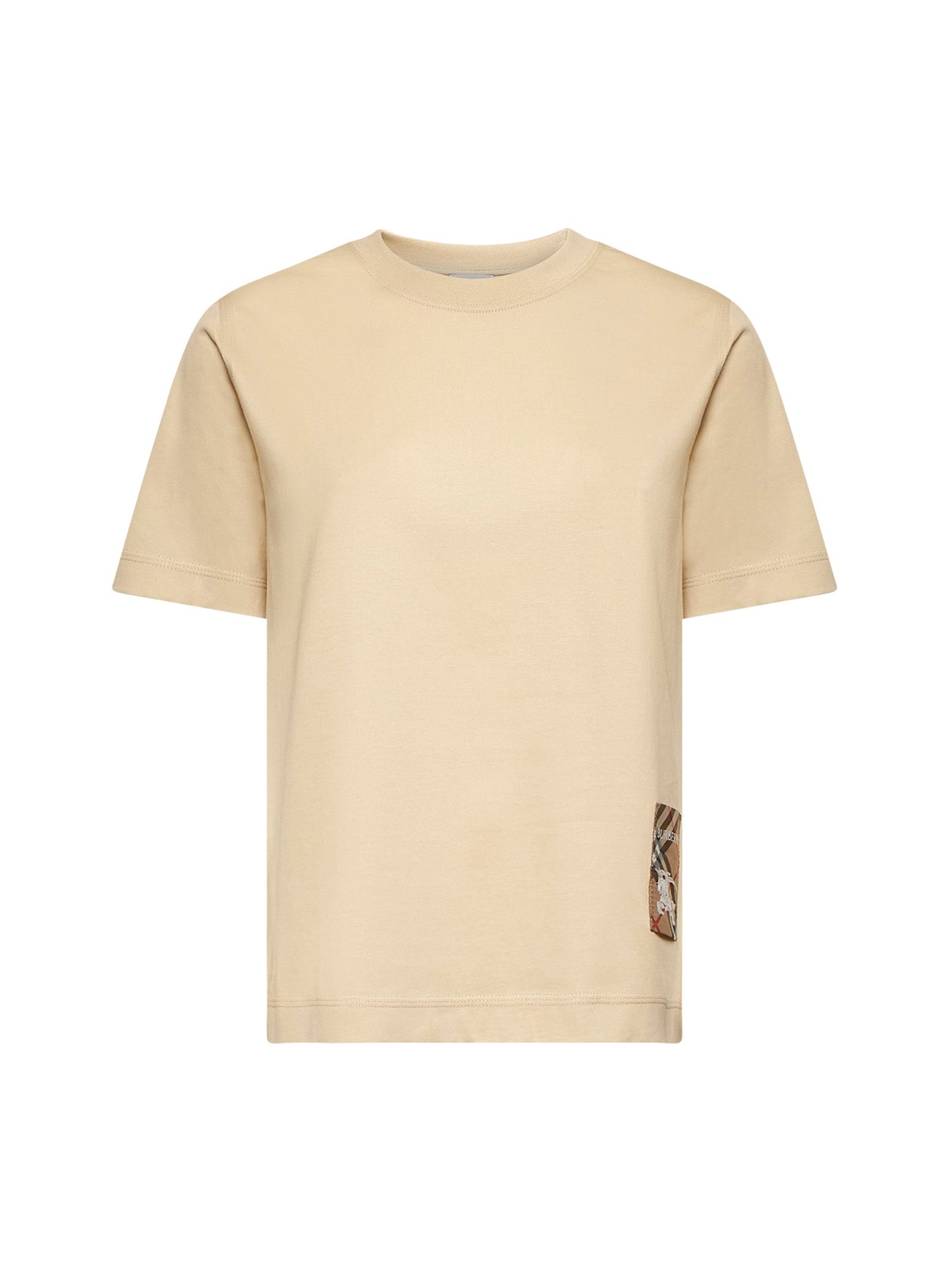 Burberry Women Cream Cotton T-Shirt BURBERRY