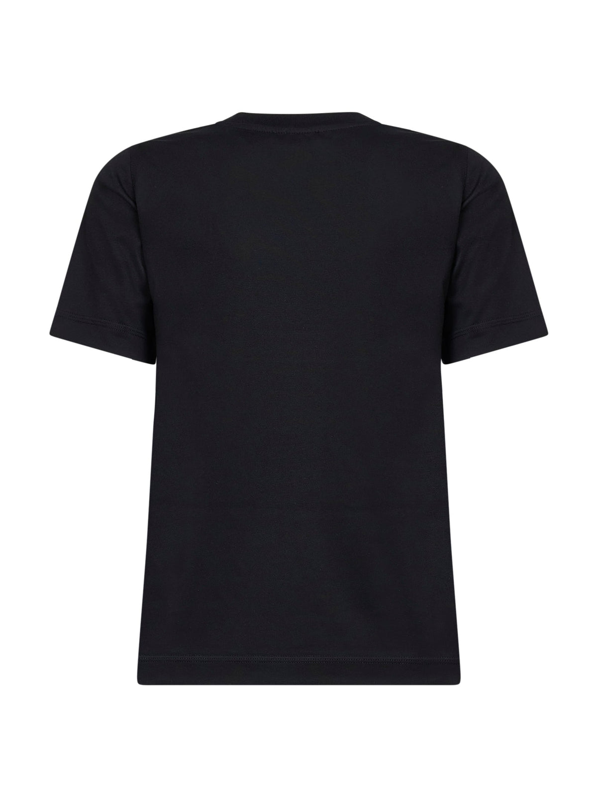 Burberry Women Black Cotton Check Patch T-Shirt BURBERRY