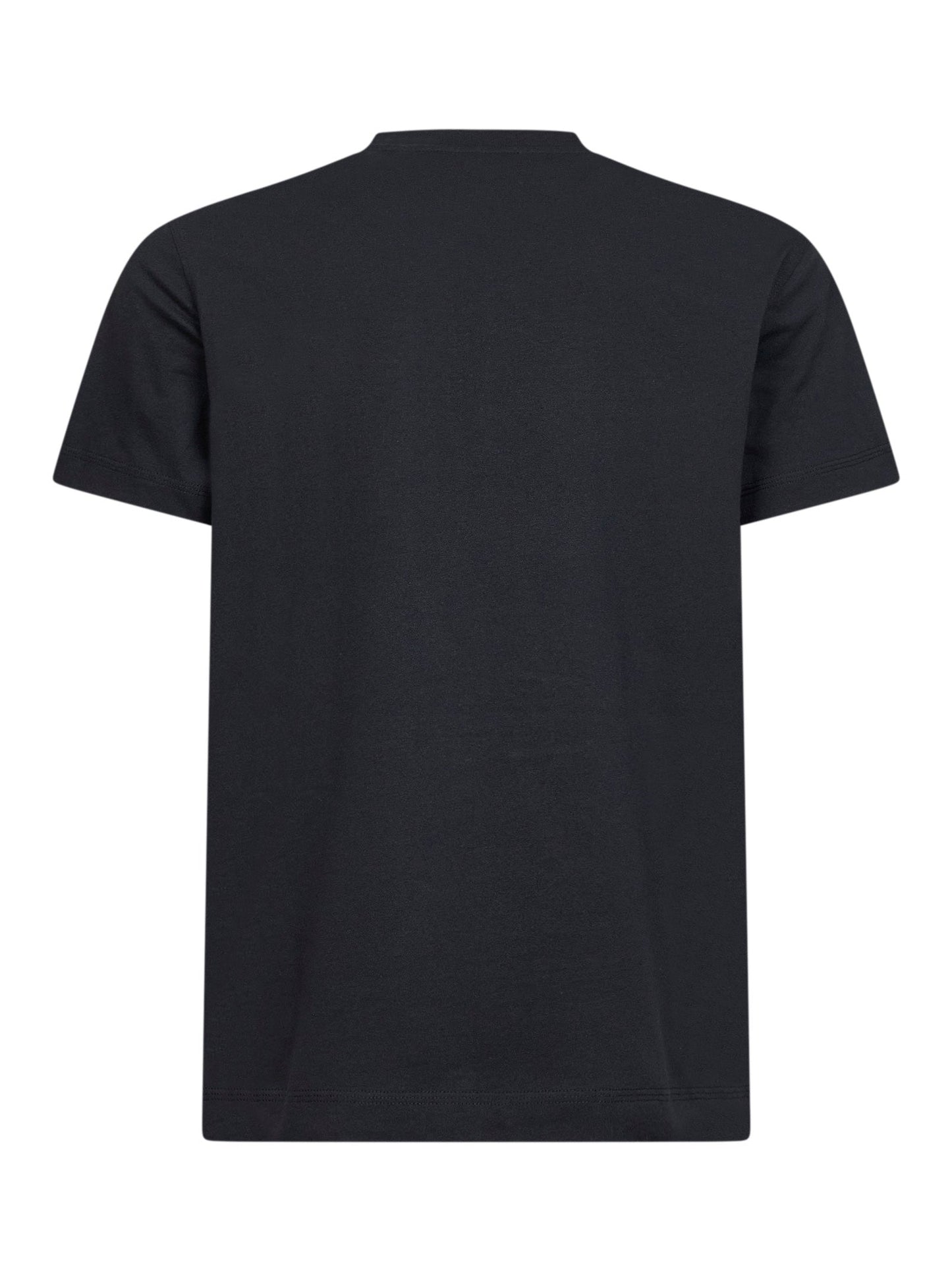 Burberry Men Black Cotton Check Patch T-Shirt BURBERRY