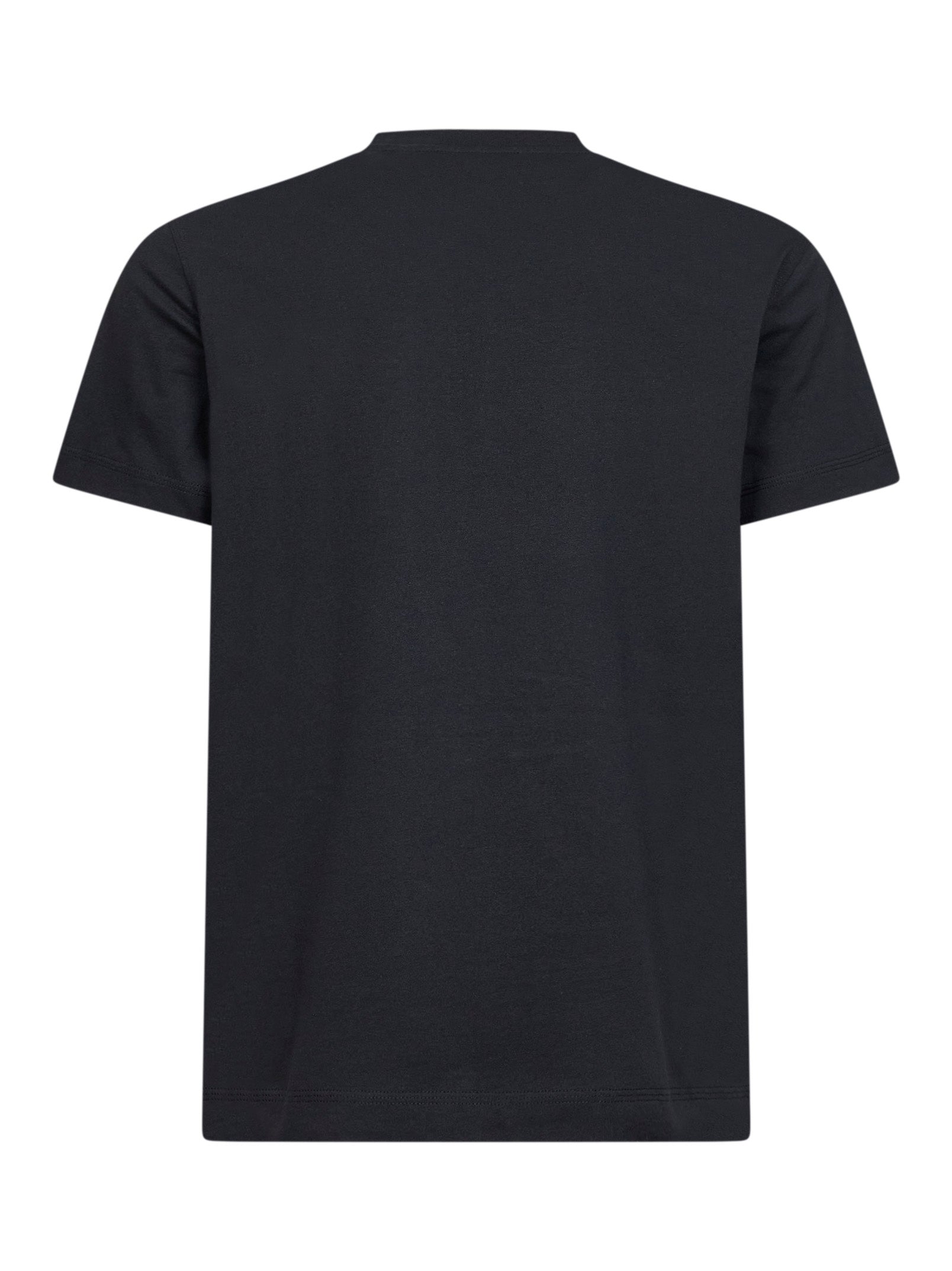 Burberry Men Black Cotton Check Patch T-Shirt BURBERRY