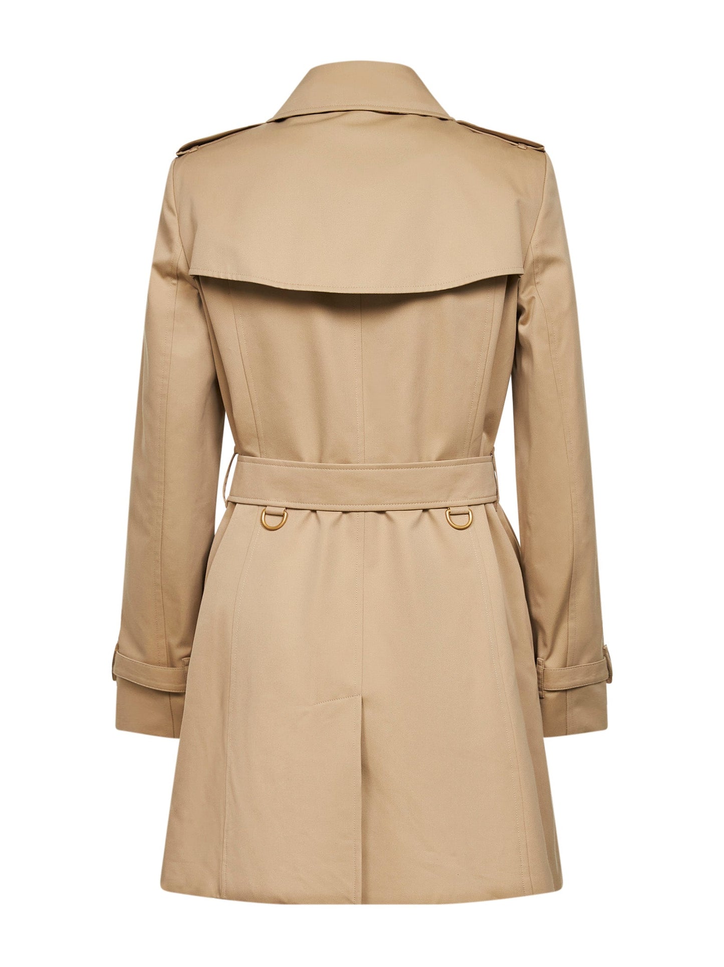 Burberry Women Honey Beige Mid-Length Kensington Heritage Trench Coat BURBERRY