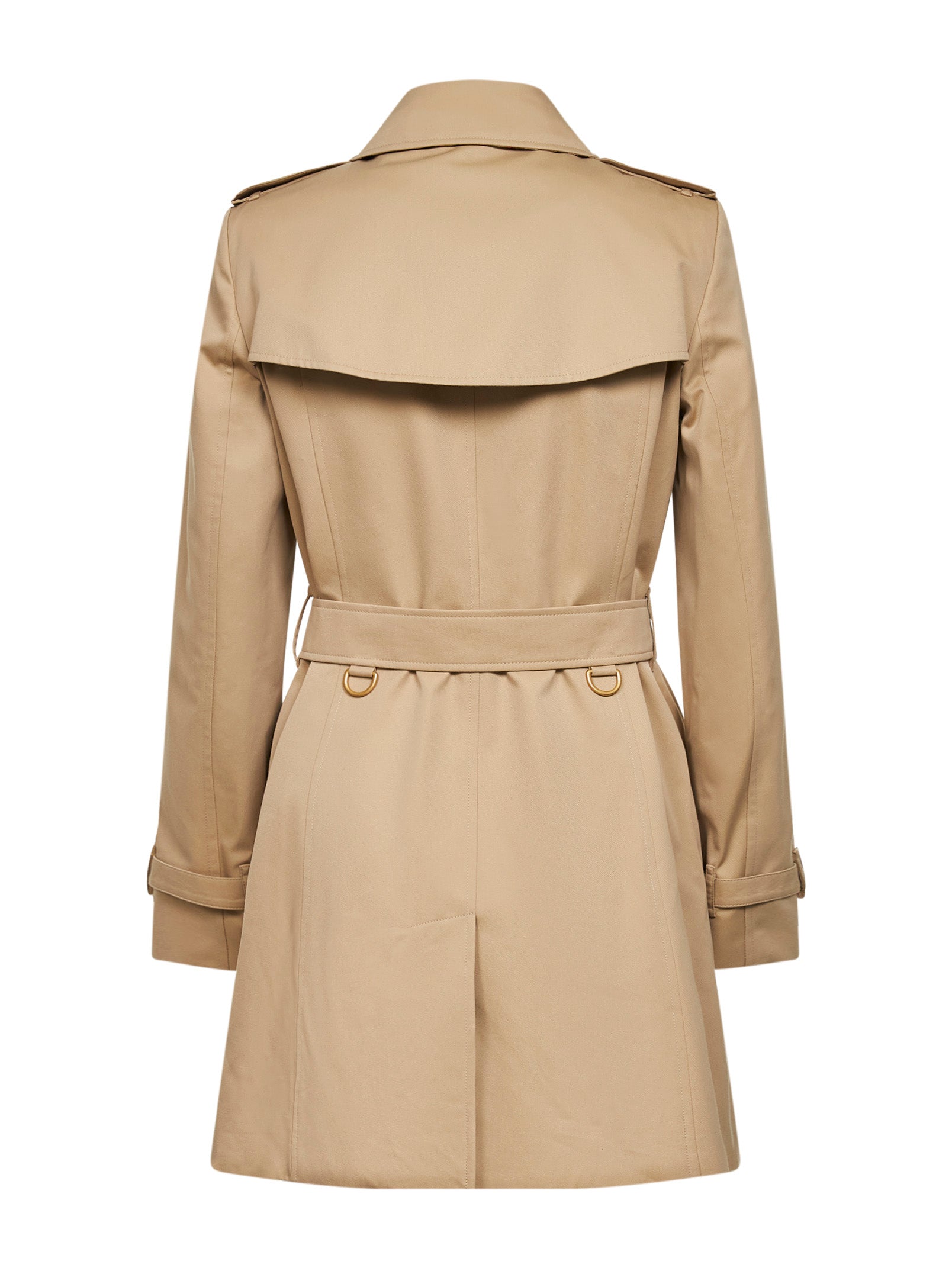 Burberry Women Honey Beige Mid-Length Kensington Heritage Trench Coat BURBERRY