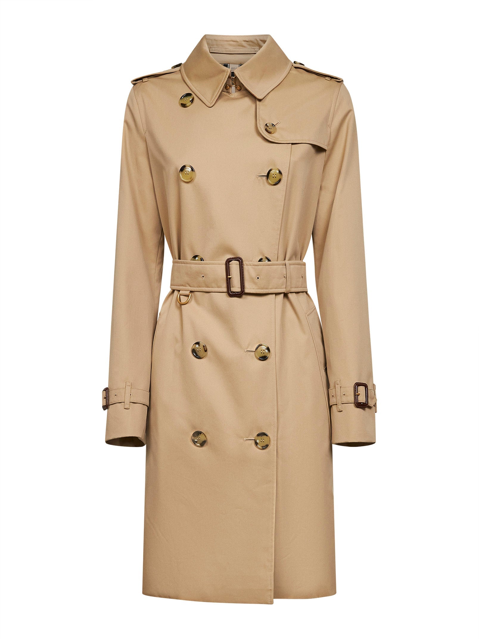 Burberry Women Honey Beige Heritage Kensington Medium Trench Coat BURBERRY