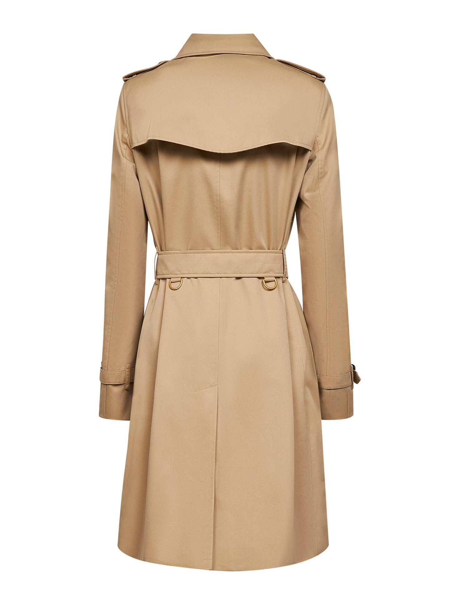Burberry Women Honey Beige Heritage Kensington Medium Trench Coat BURBERRY