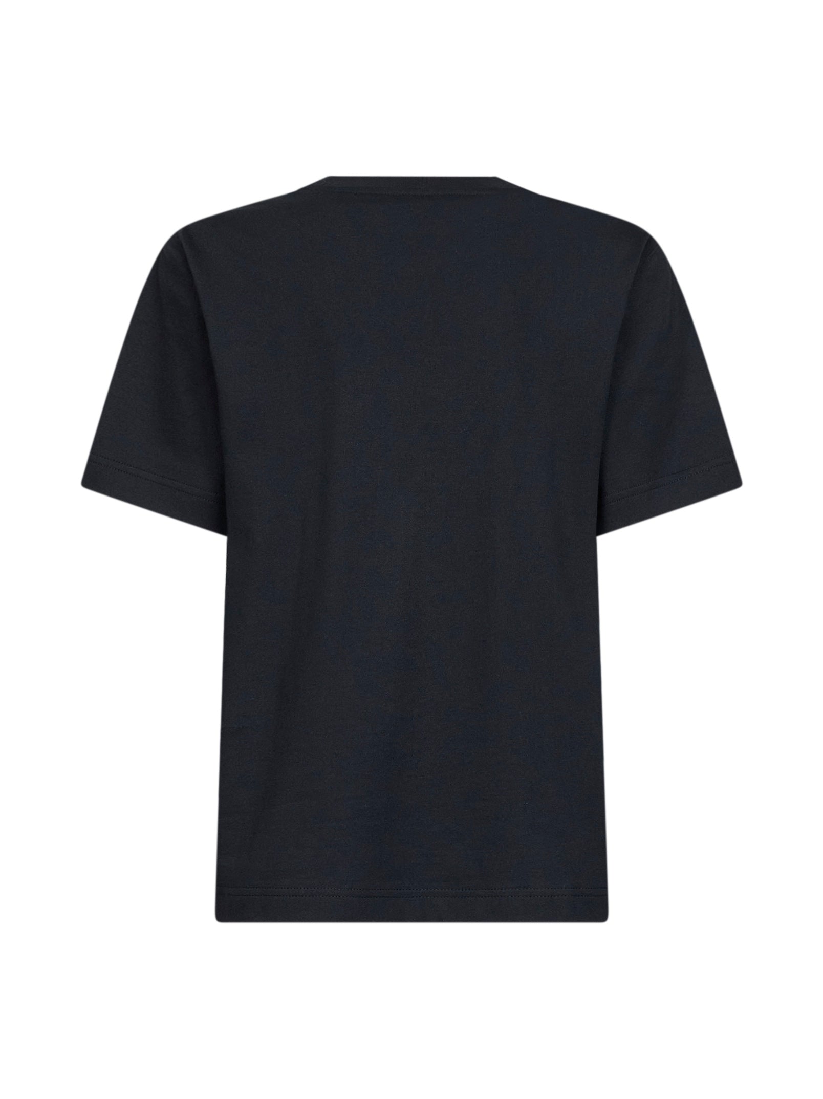 Burberry Women Black Cotton Logo T-Shirt BURBERRY