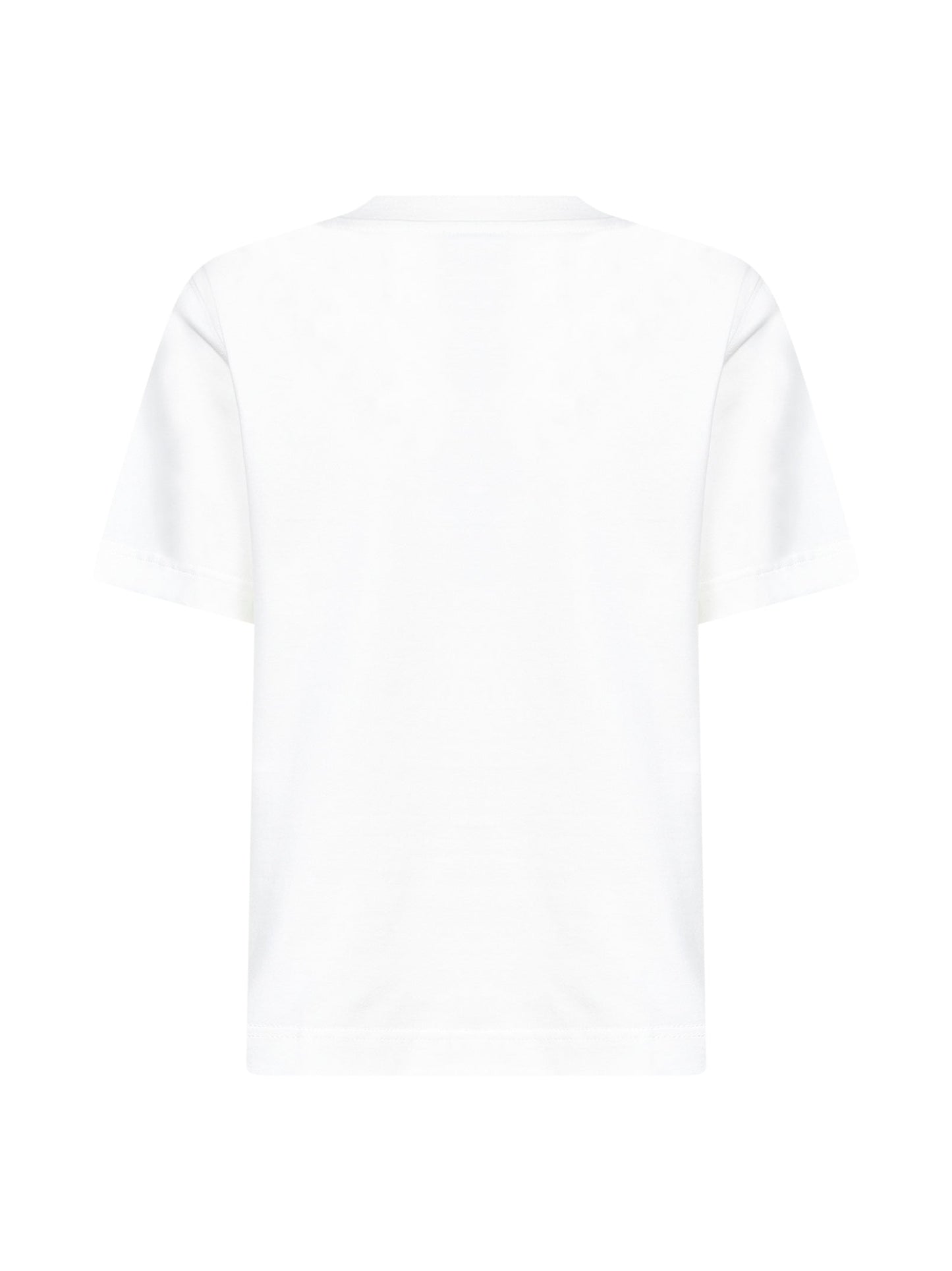 Burberry Women Chalk White Cotton Logo T-Shirt BURBERRY