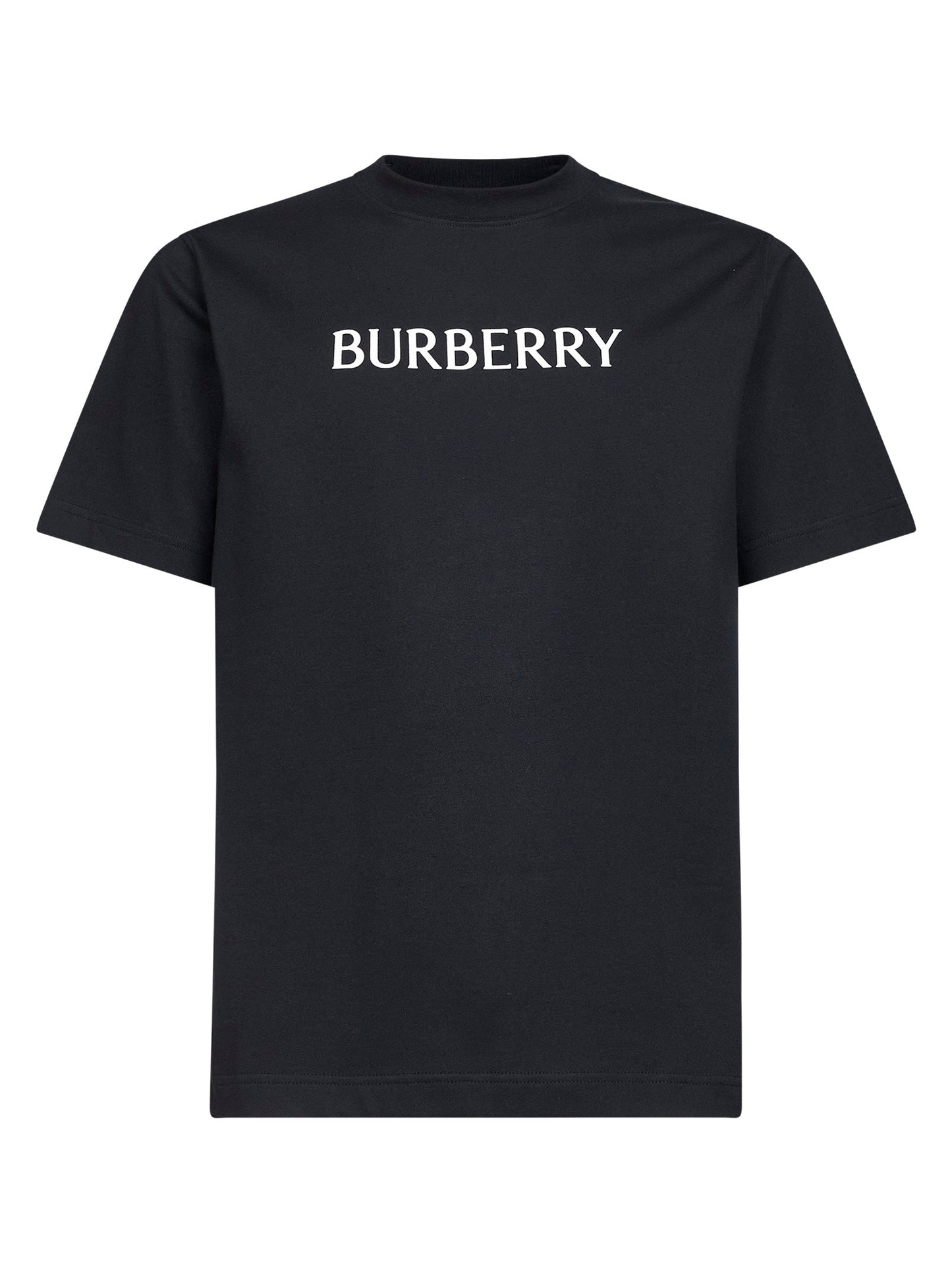 Burberry Men Black Cotton Logo T-Shirt BURBERRY