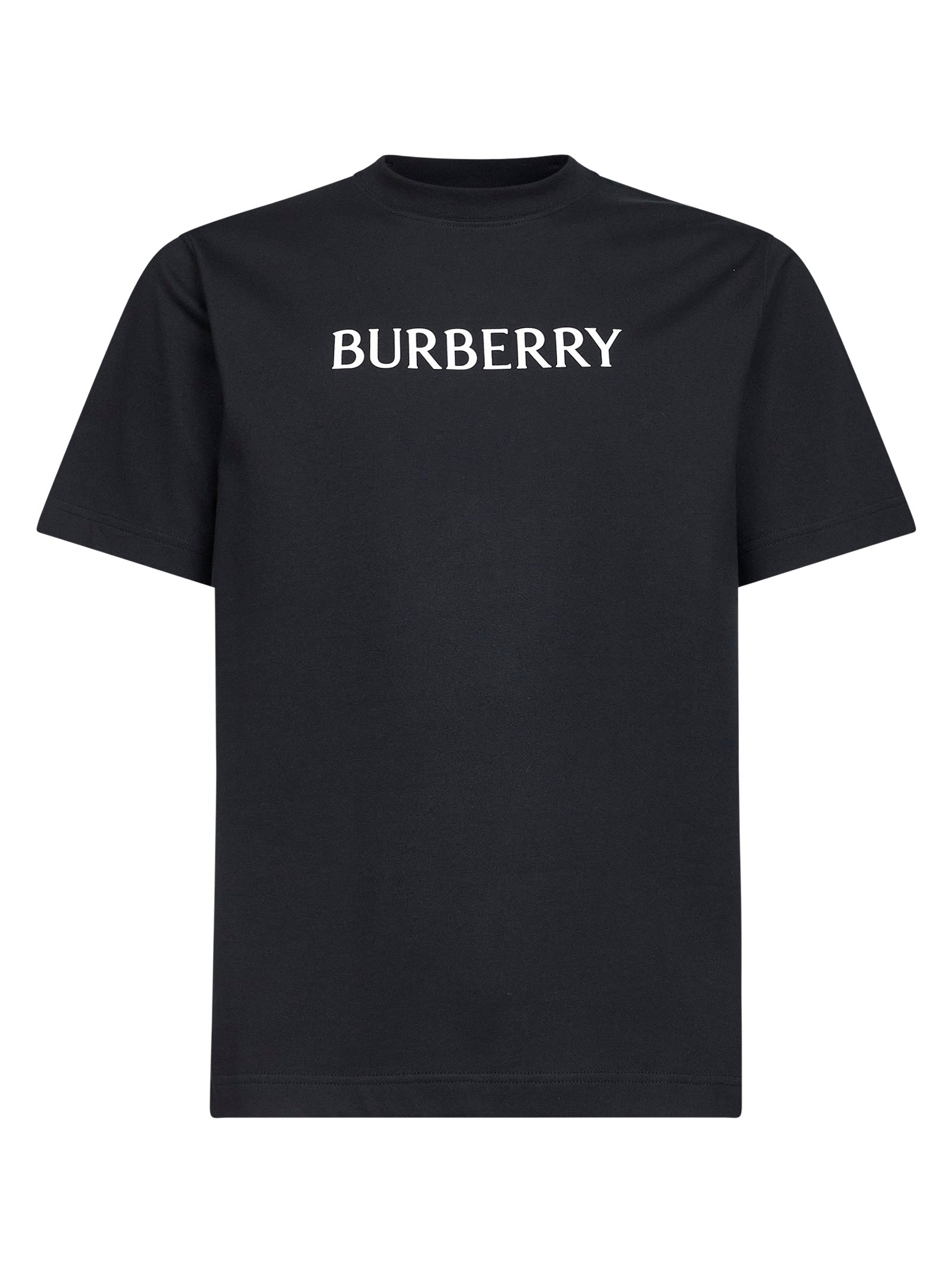 Burberry Men Black Cotton Logo T-Shirt BURBERRY