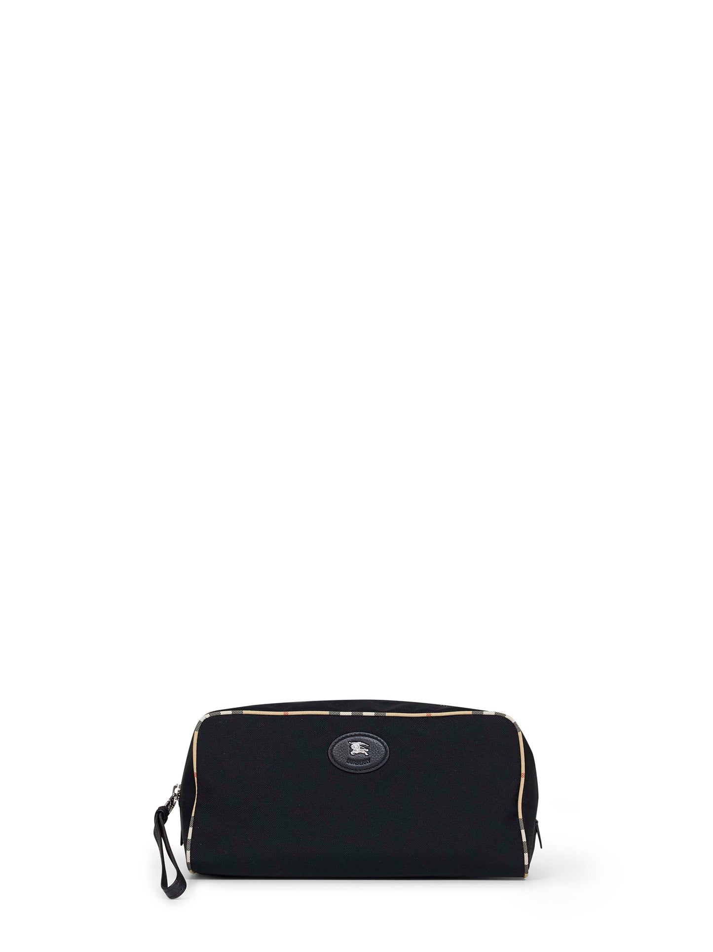 Burberry Men Black Large Travel Bag With Check Trims BURBERRY