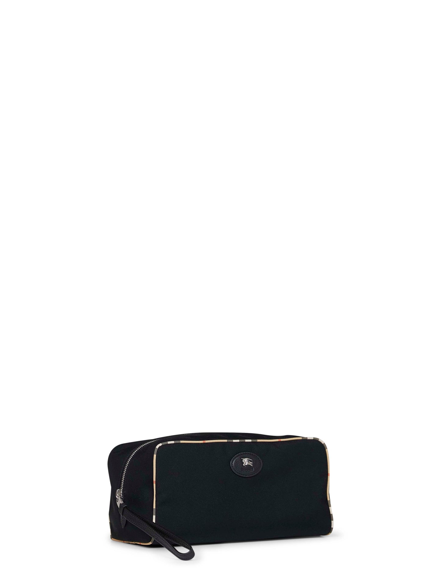 Burberry Men Black Large Travel Bag With Check Trims BURBERRY