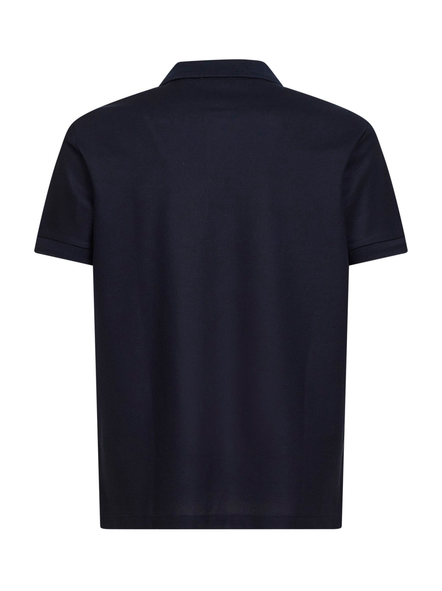 Burberry Men Blue Cotton Pique Polo Shirt With Embroidered Equestrian Knight Design BURBERRY