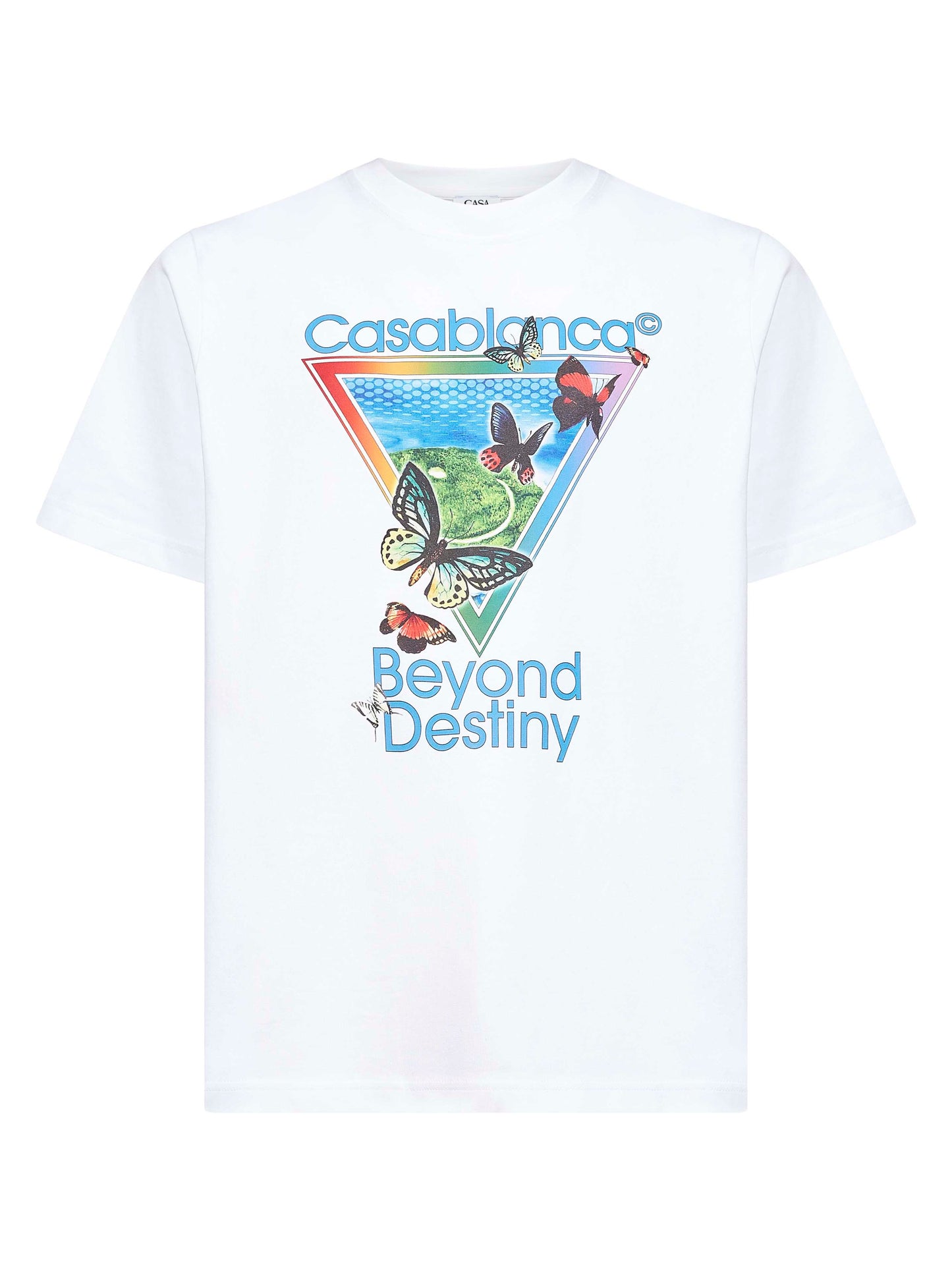 Casablanca Men White Tennis Club Beyond Destiny T-Shirt CASABLANCA