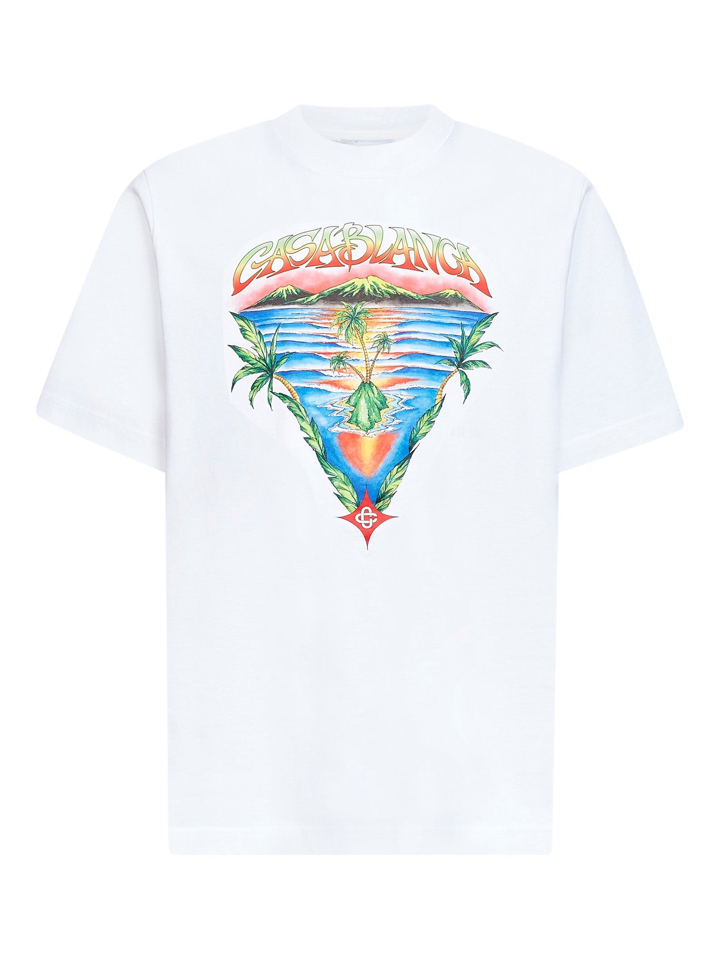 Casablanca Men White Innocence Triangle T-Shirt CASABLANCA