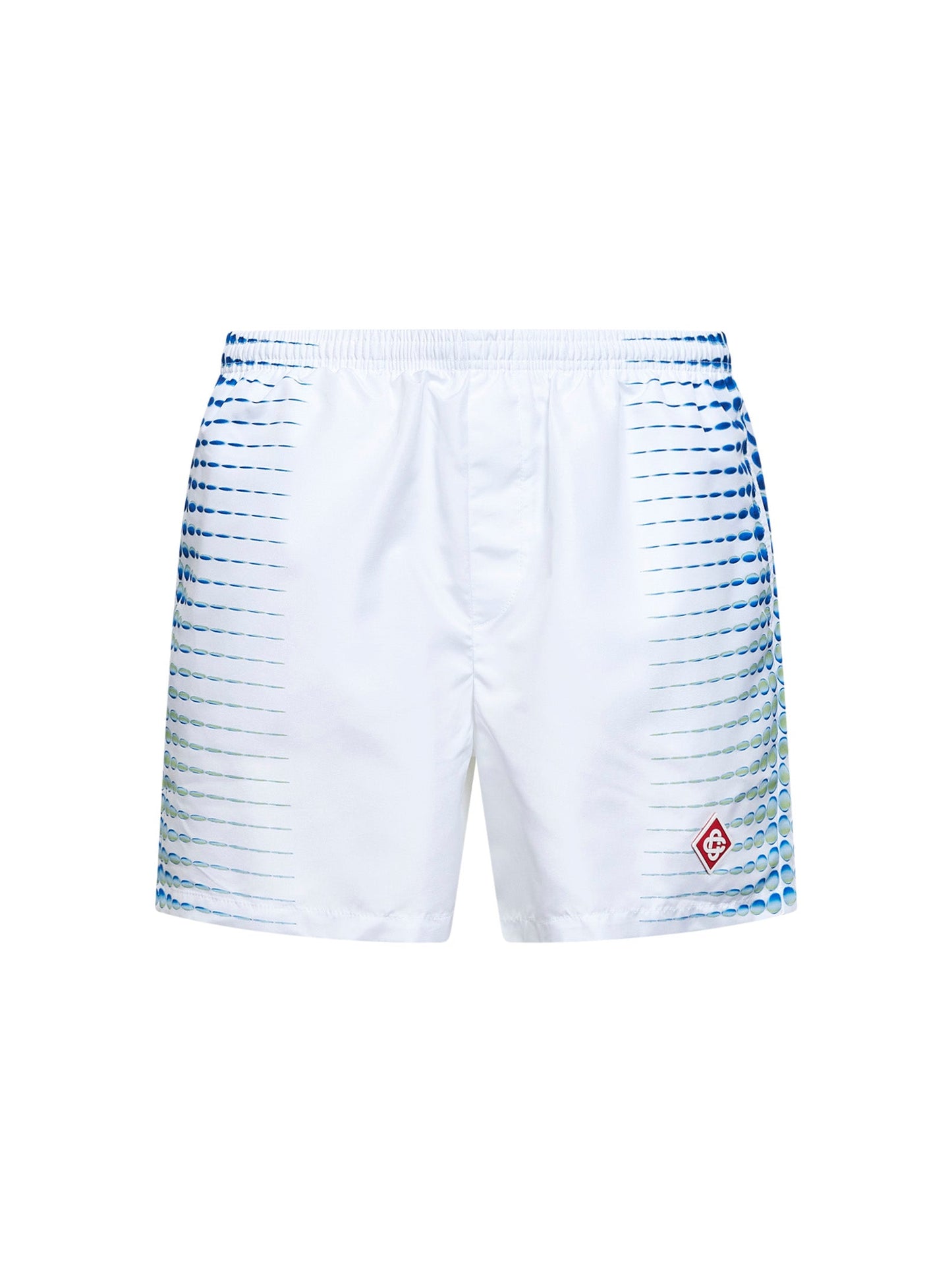 Casablanca Men White Technical Fabric Printed Swim Shorts CASABLANCA