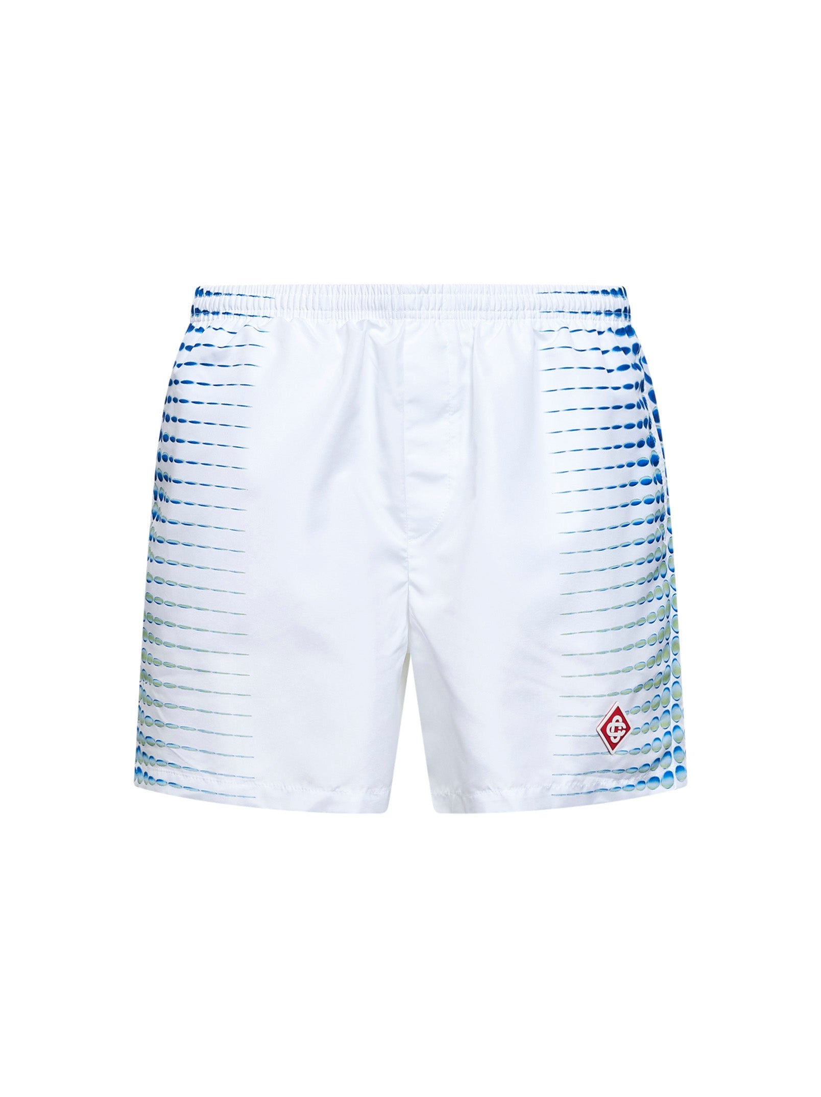 Casablanca Men White Technical Fabric Printed Swim Shorts CASABLANCA