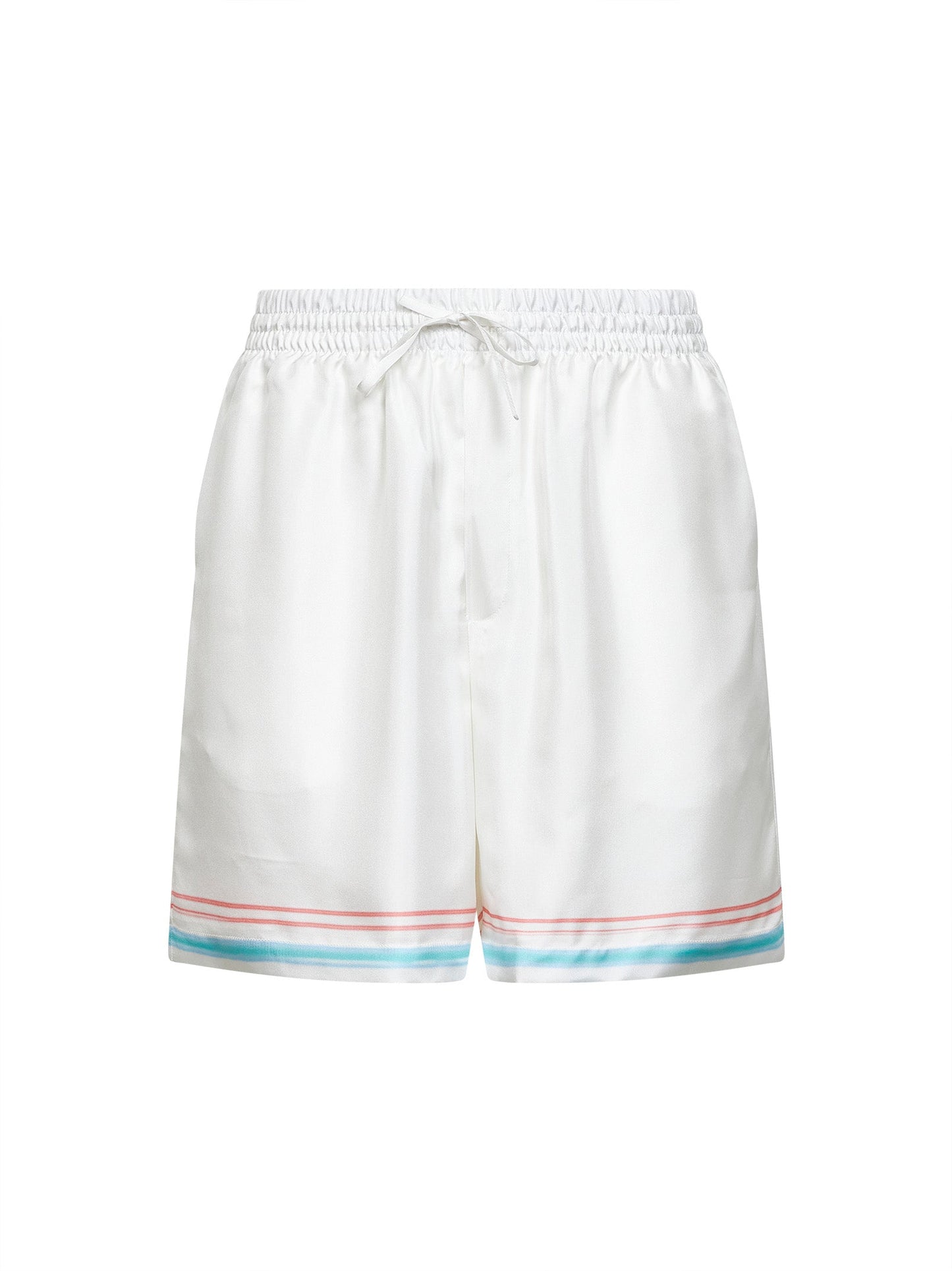 Casablanca Men White Silk Twill Dance Joy Shorts CASABLANCA