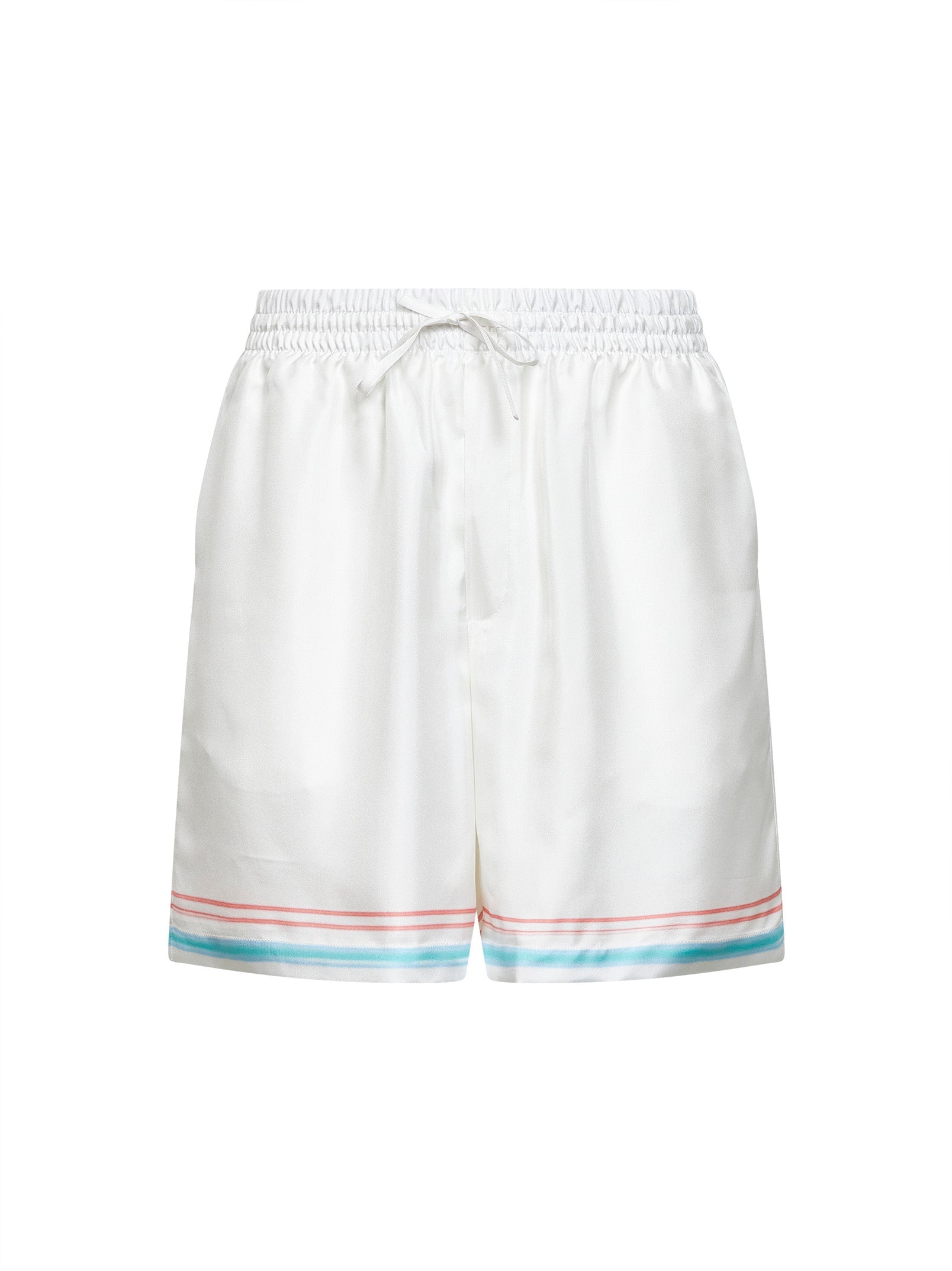 Casablanca Men White Silk Twill Dance Joy Shorts CASABLANCA