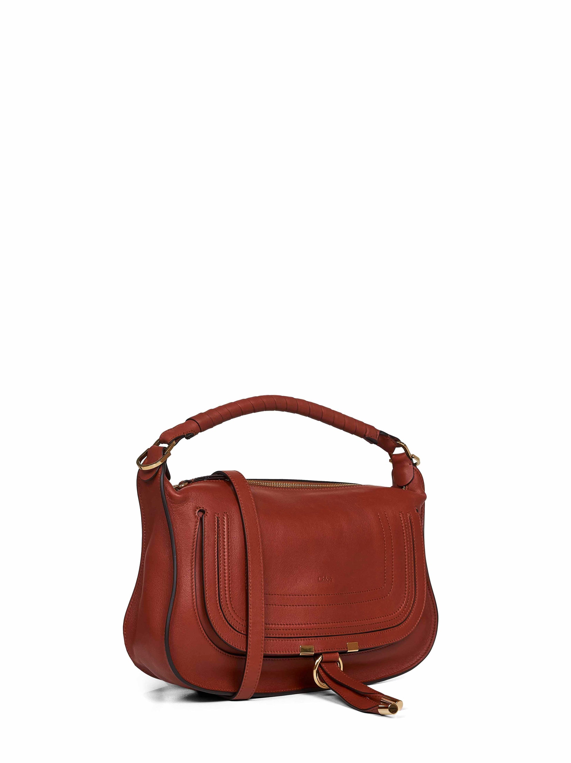 Chloé Women Clay Brown Marcie Small Shoulder Bag CHLOE