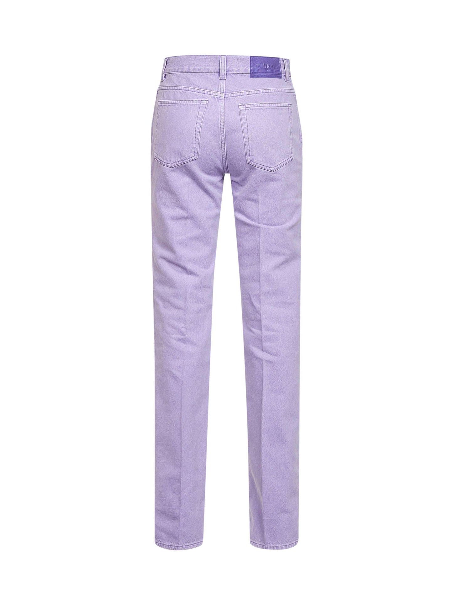 Chloé Women Lavender Fog Denim Straight Jeans CHLOE