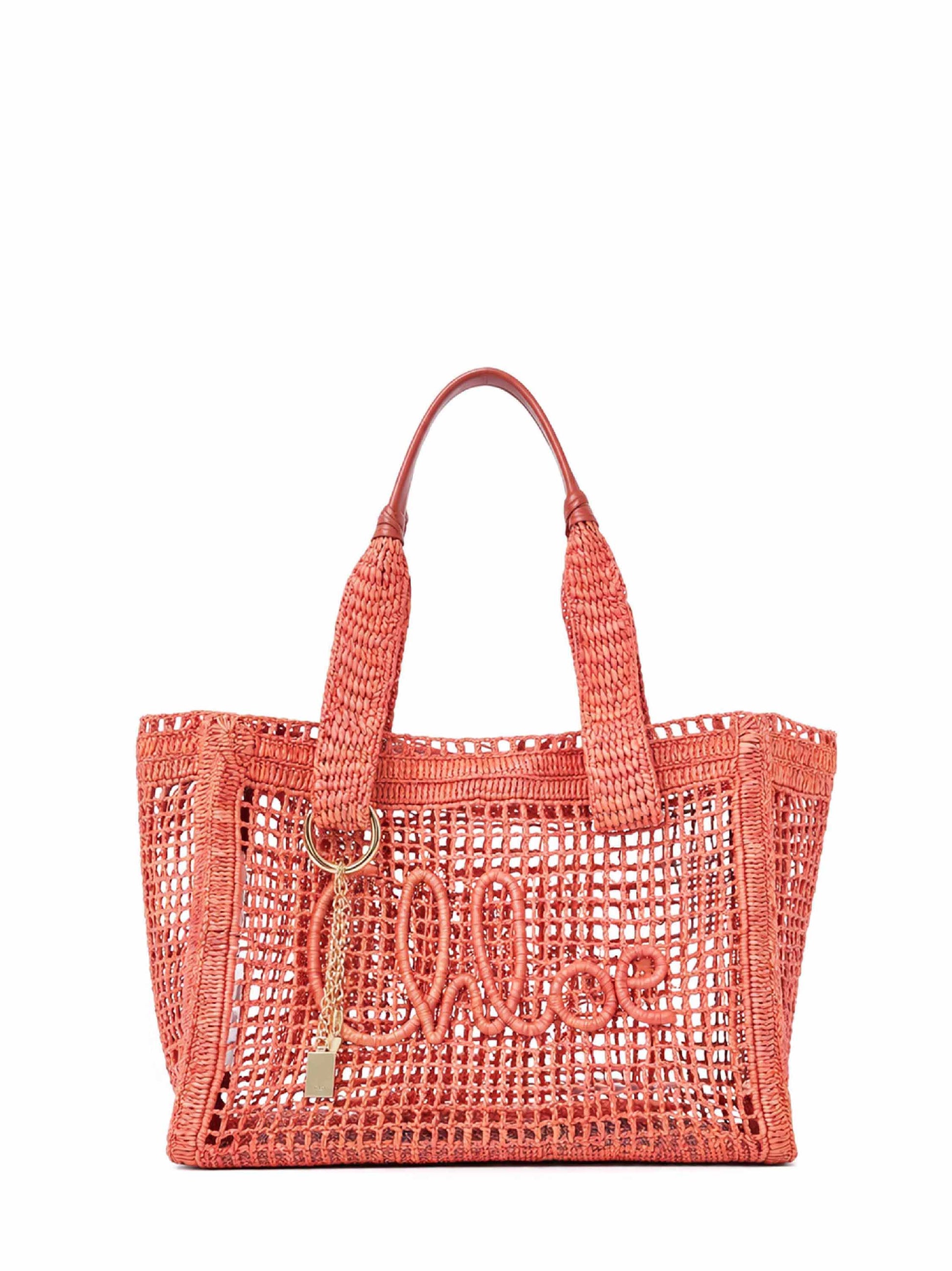 Chloé Women Camellia Coral Summer Banana East-West Tote Bag CHLOE