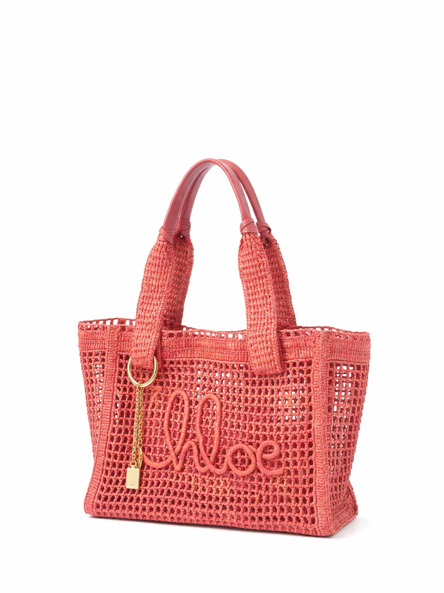 Chloé Women Camellia Coral Summer Banana East-West Tote Bag CHLOE