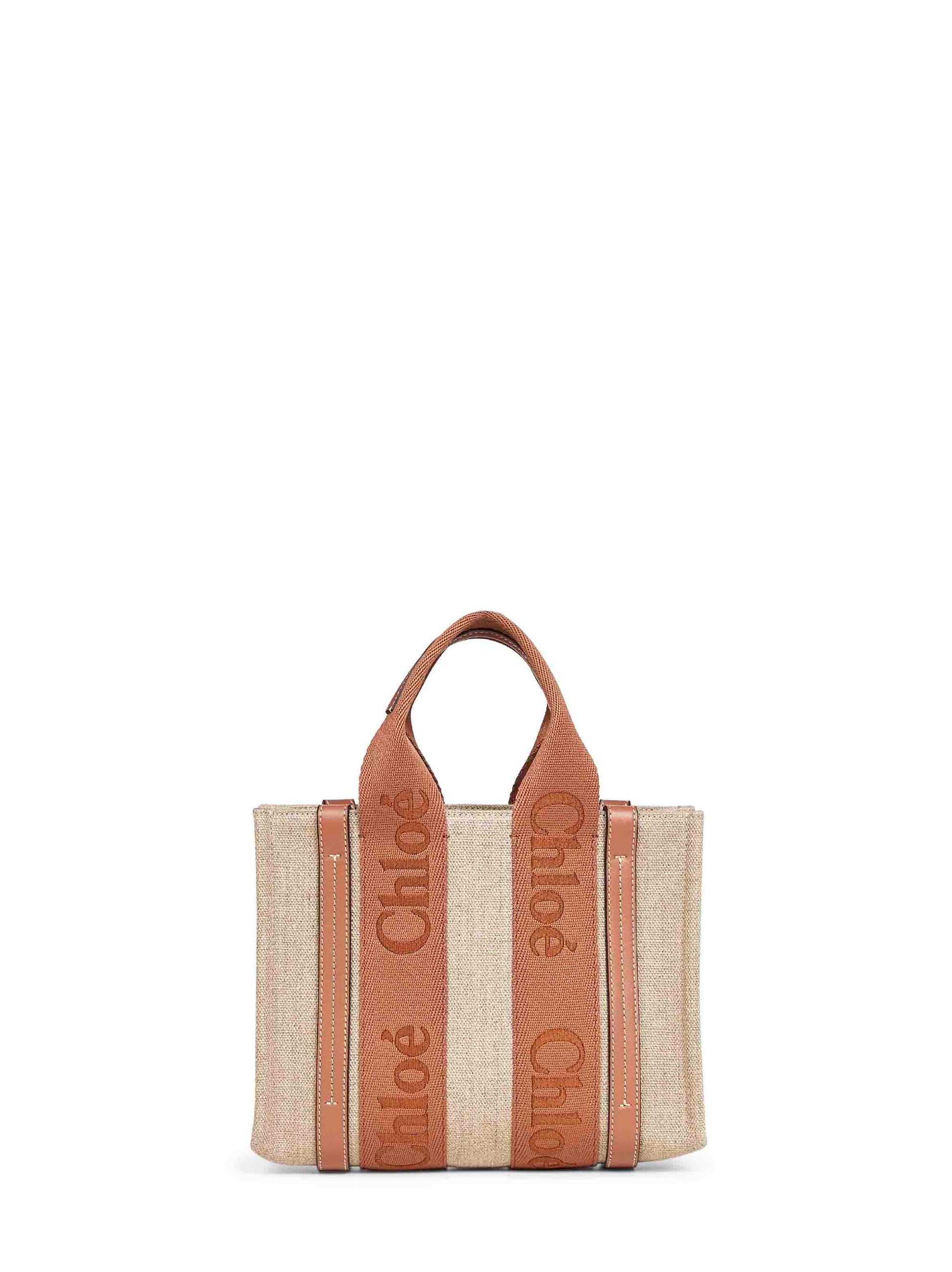 Chloé Women Dusty Tan Woody Small Tote Bag CHLOE