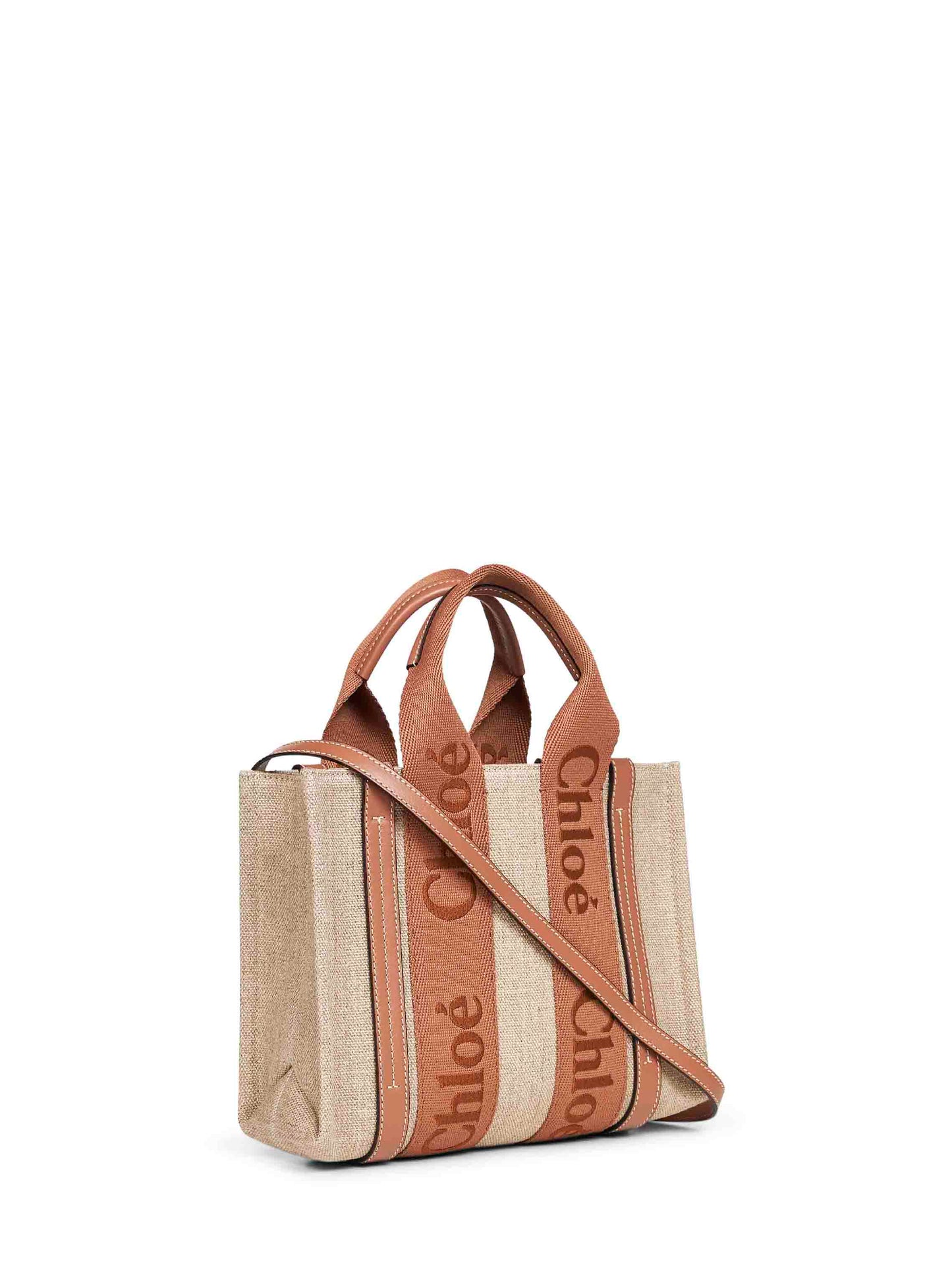 Chloé Women Dusty Tan Woody Small Tote Bag CHLOE