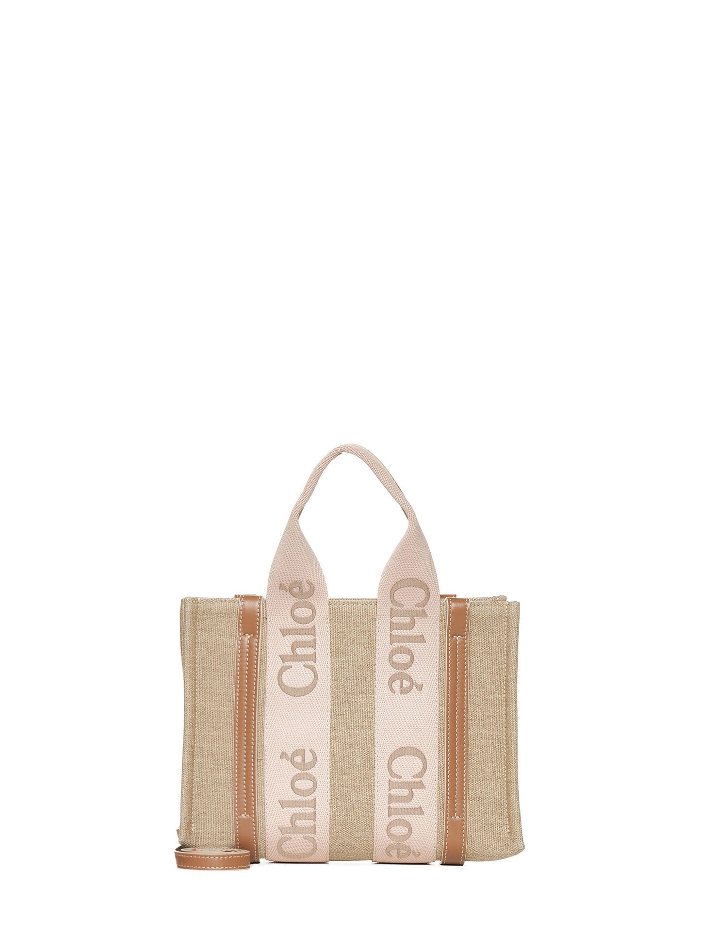 Chloé Women Woody Linen Small Tote Bag By Chloè<Br/> CHLOE