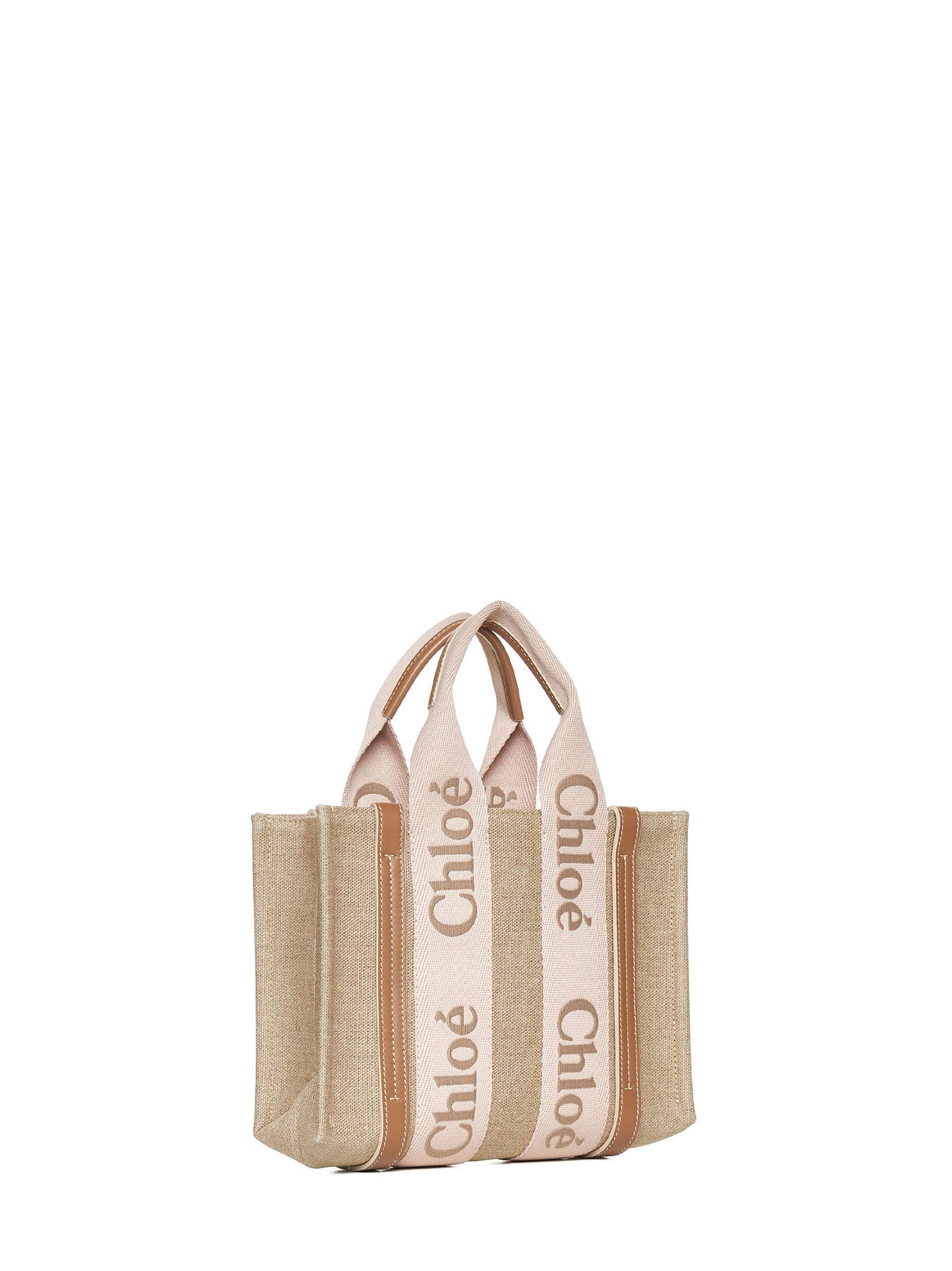Chloé Women Woody Linen Small Tote Bag By Chloè<Br/> CHLOE