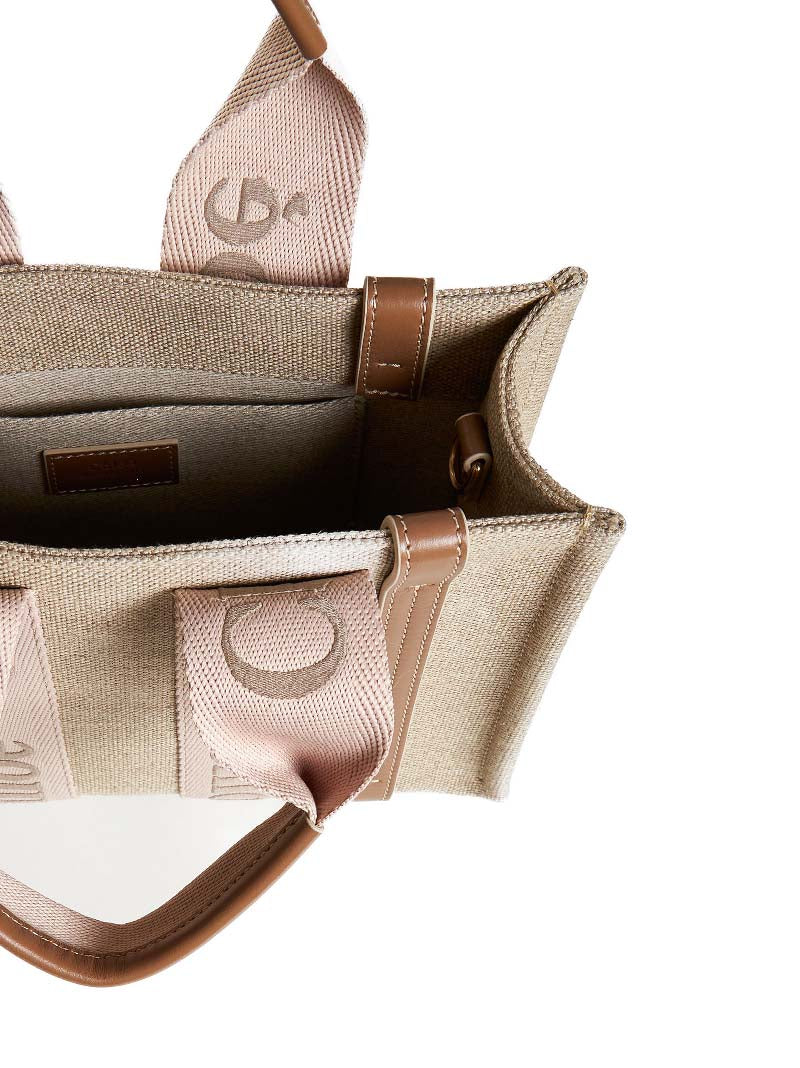 Chloé Women Woody Linen Small Tote Bag By Chloè<Br/> CHLOE