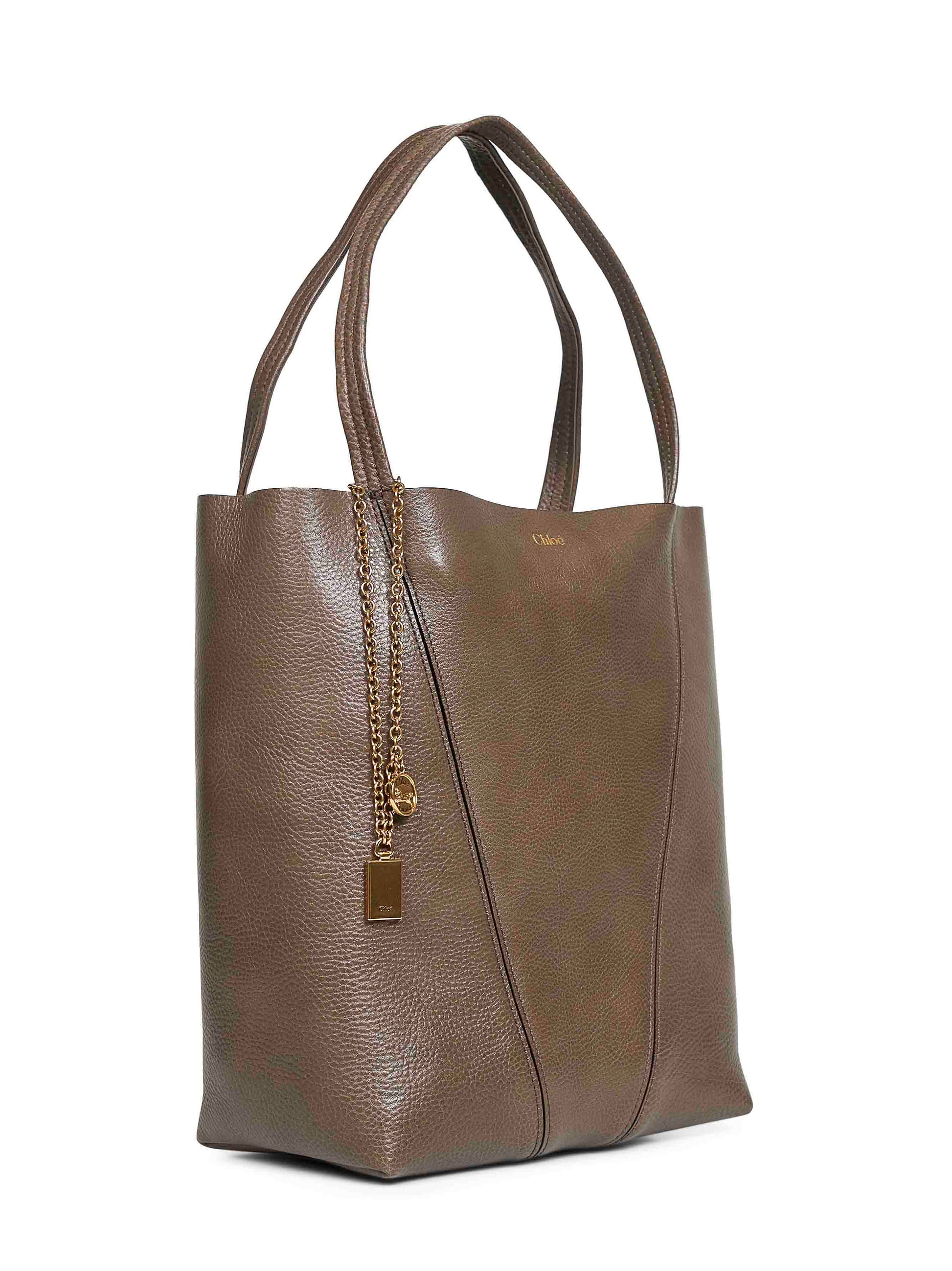 Chloé Women Flannel Grey Chloé Spin Tote Bag CHLOE