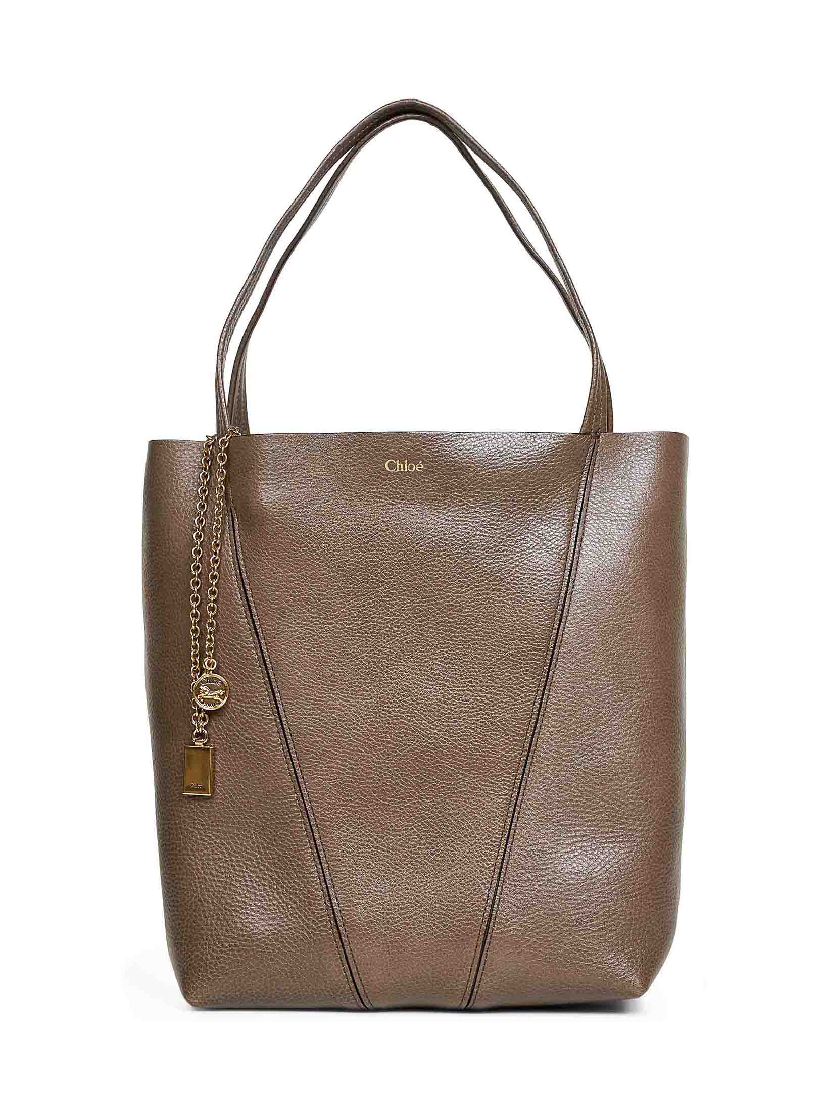 Chloé Women Flannel Grey Chloé Spin Tote Bag CHLOE