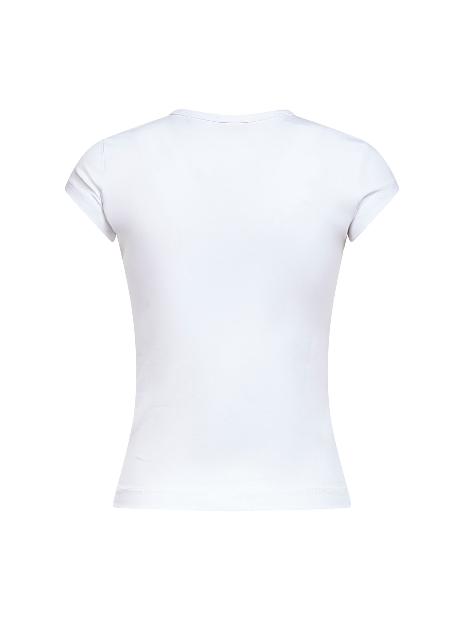 Diesel Women White Stretch Jersey Logo T-Angie-Od T-Shirt DIESEL