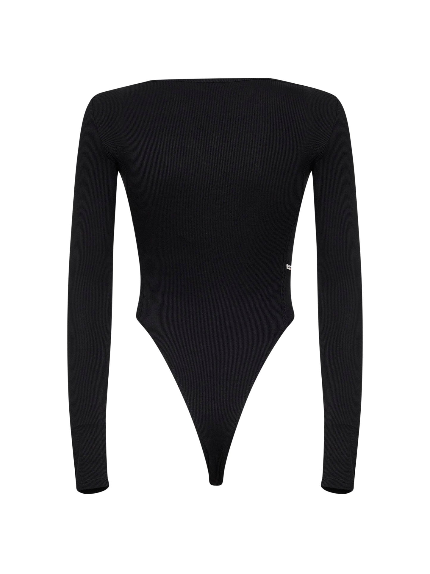 Diesel Women Black Ribbed Jersey T-Bodyn Bodysuit DIESEL