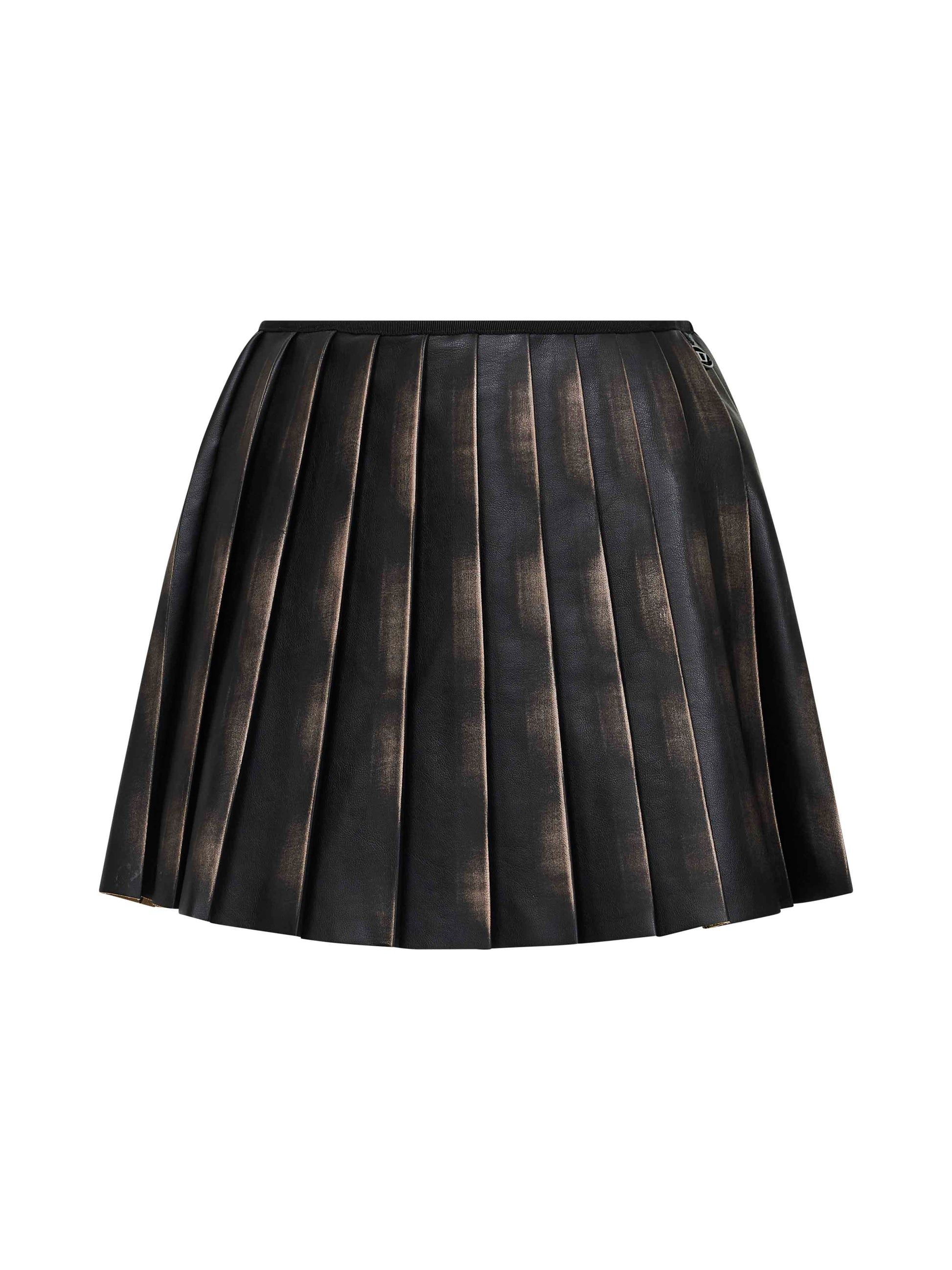 Diesel Women Brown O-Saka-Mini Pleated Miniskort DIESEL