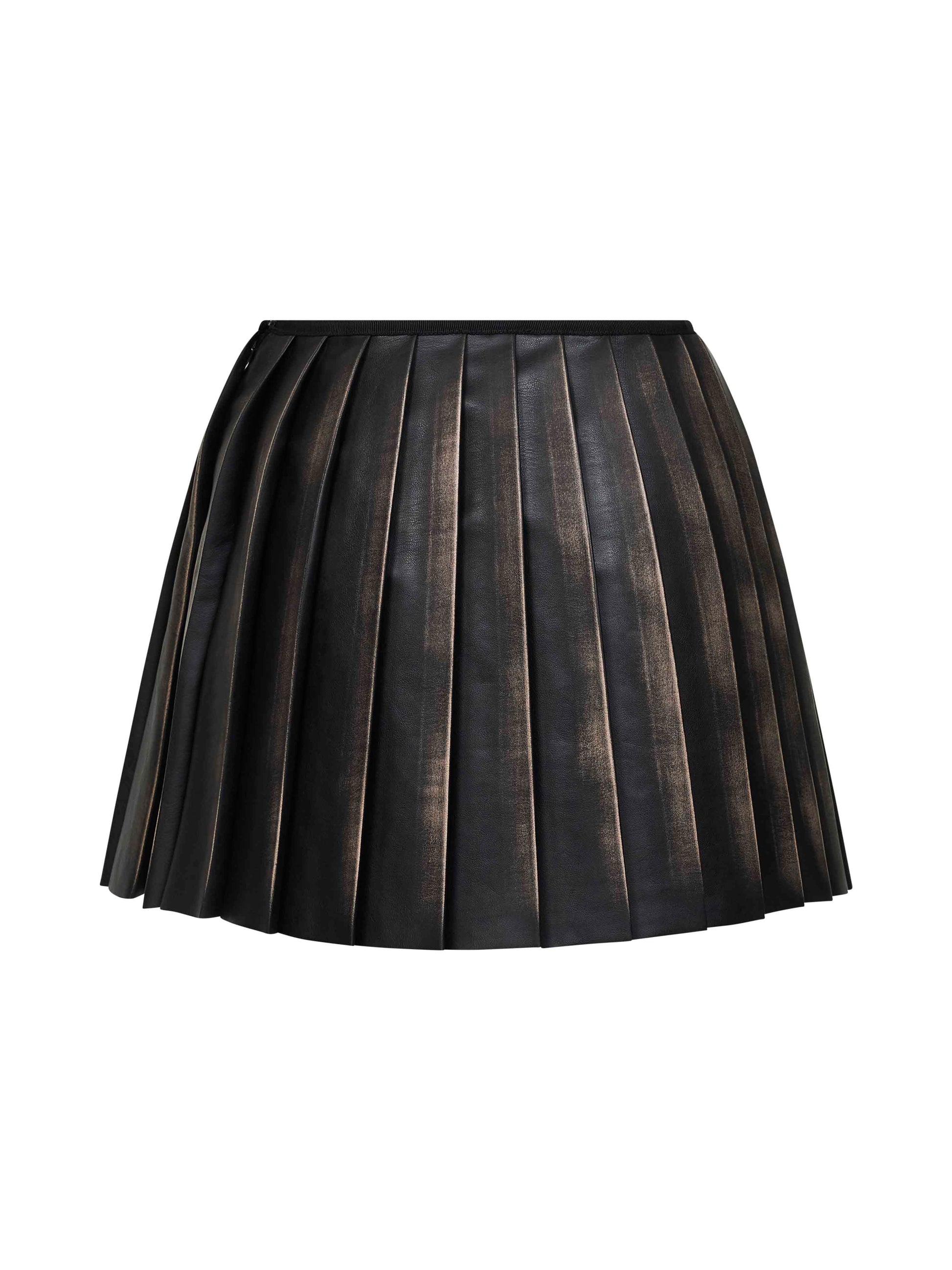 Diesel Women Brown O-Saka-Mini Pleated Miniskort DIESEL