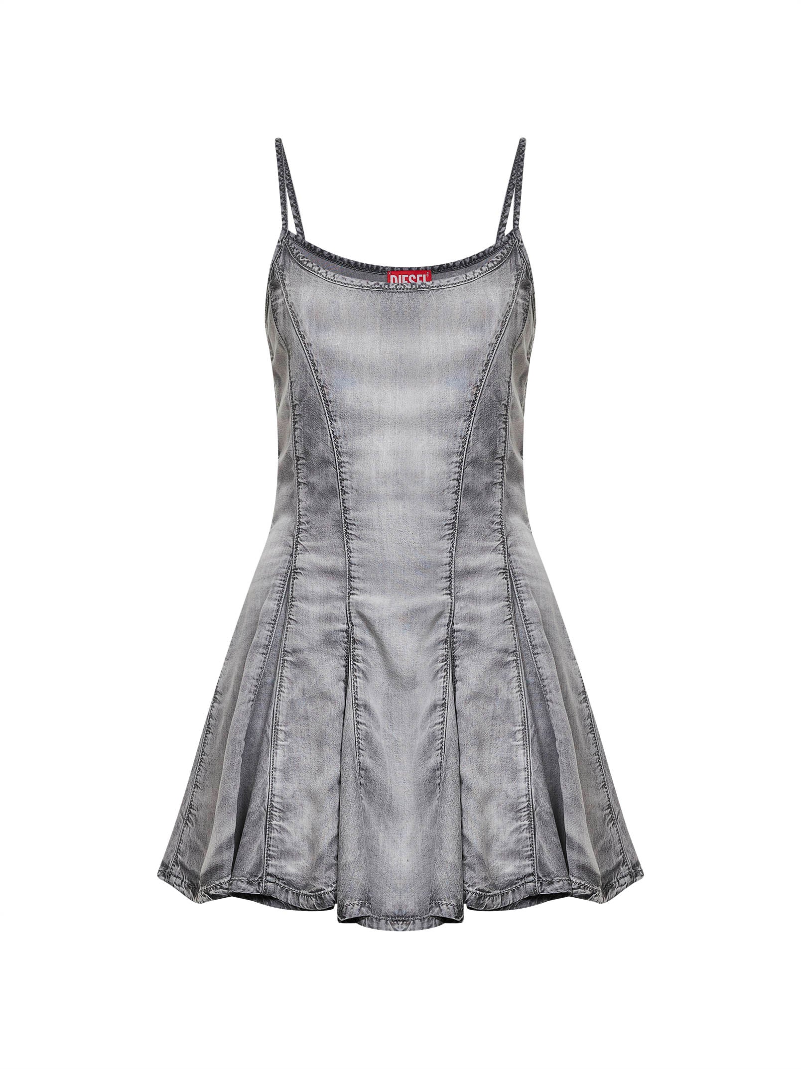 Diesel Women Grey De-Spoky-Fsi Flared Mini Dress DIESEL