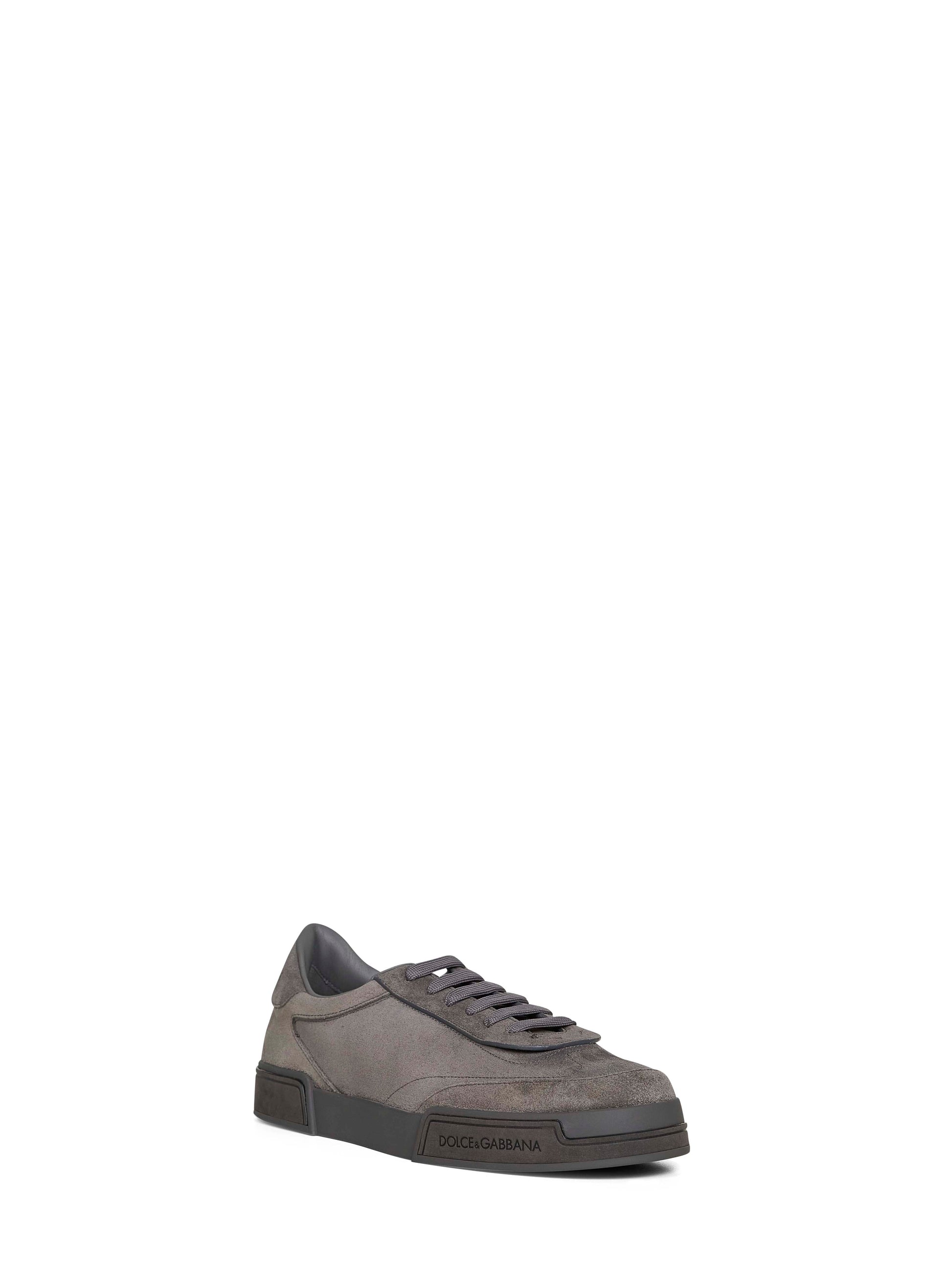 Dolce & Gabbana Men Grey Suede Portofino Yatch Sneakers DOLCE & GABBANA