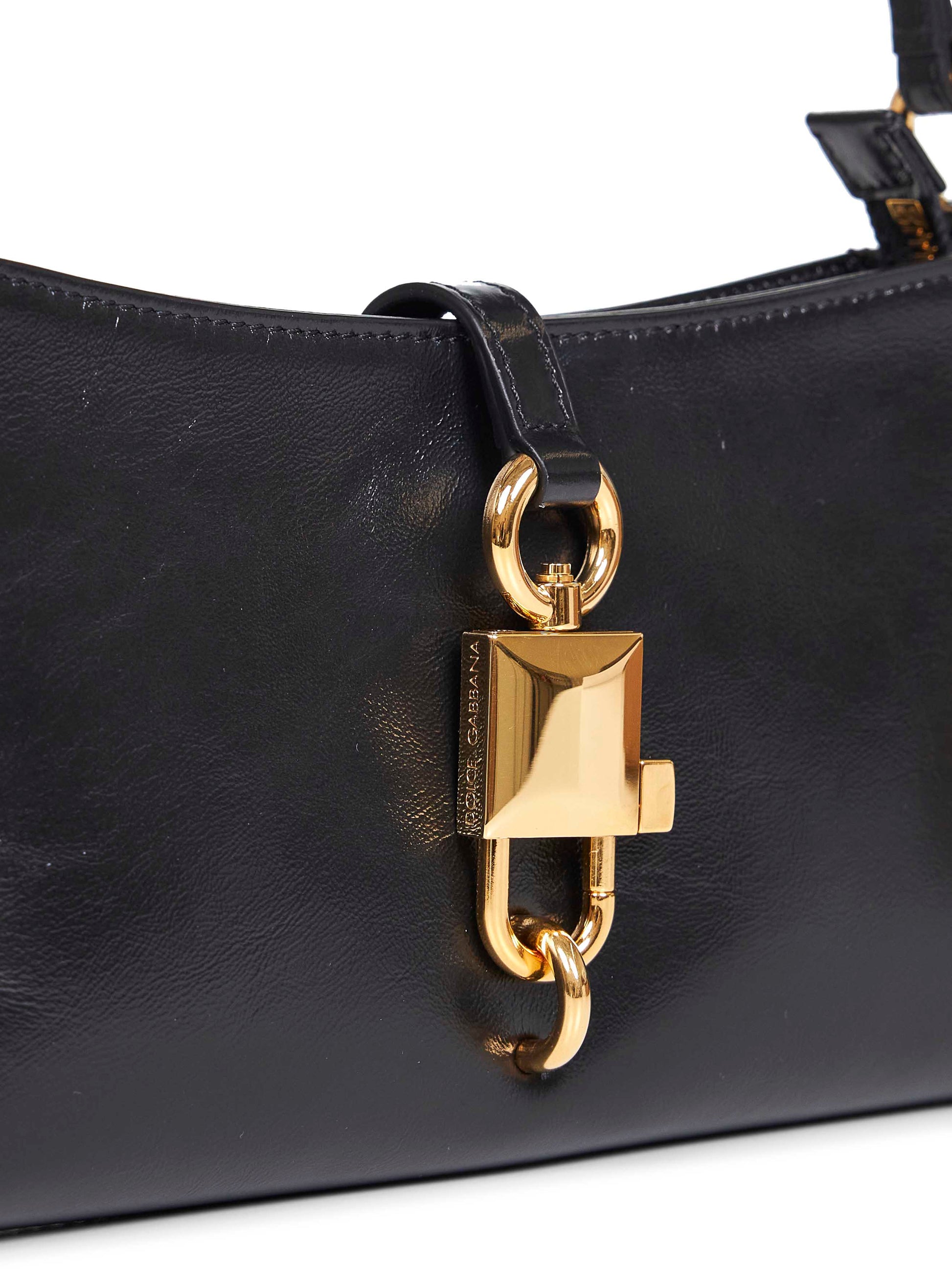 Dolce & Gabbana Women Black Lock Shoulder Bag DOLCE & GABBANA